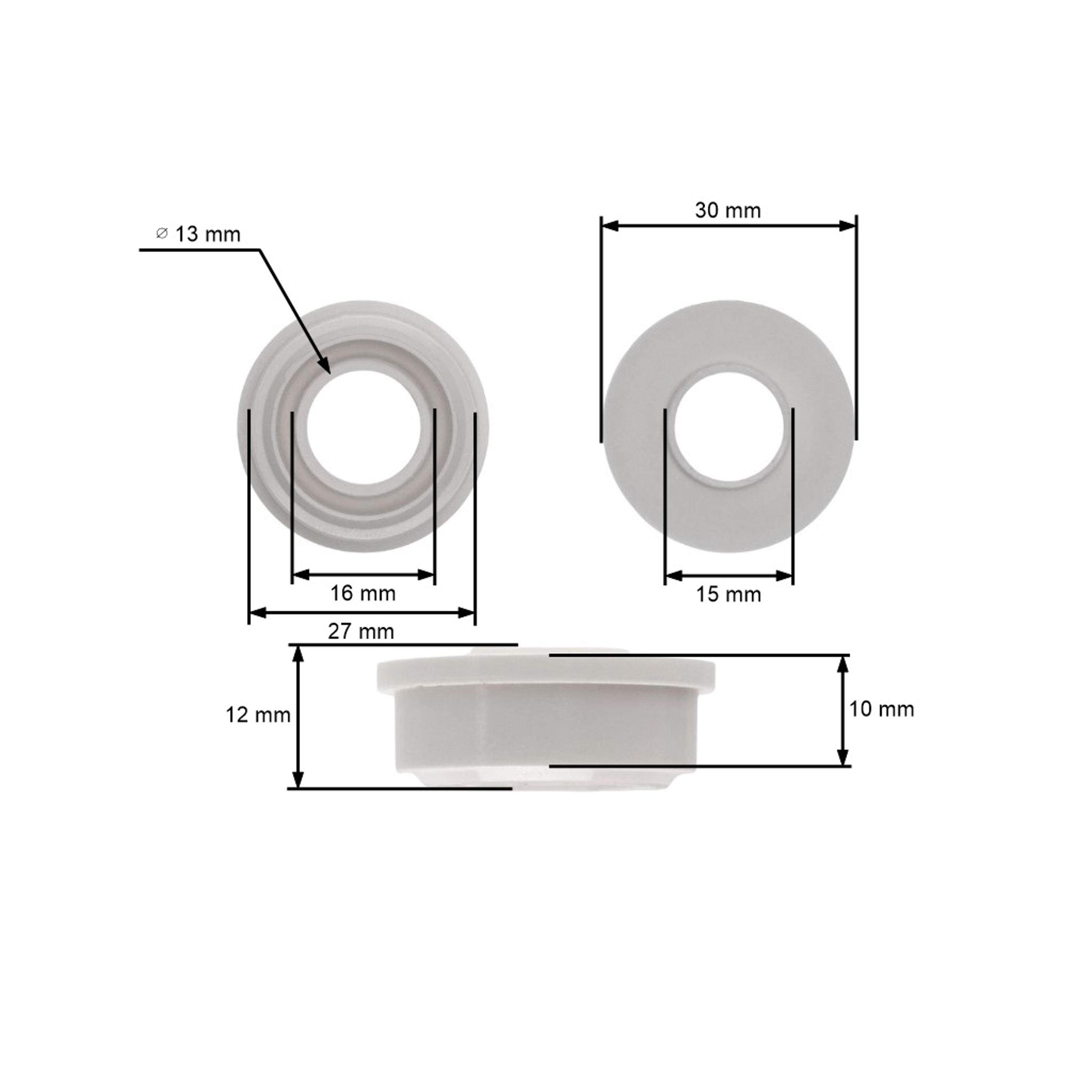 Oregon univerzální plastové kolo 175 mm pro sekačky s redukcí na vnitřní průměr 8,2 mm 10,2 mm 12,2 mm 12,7 mm