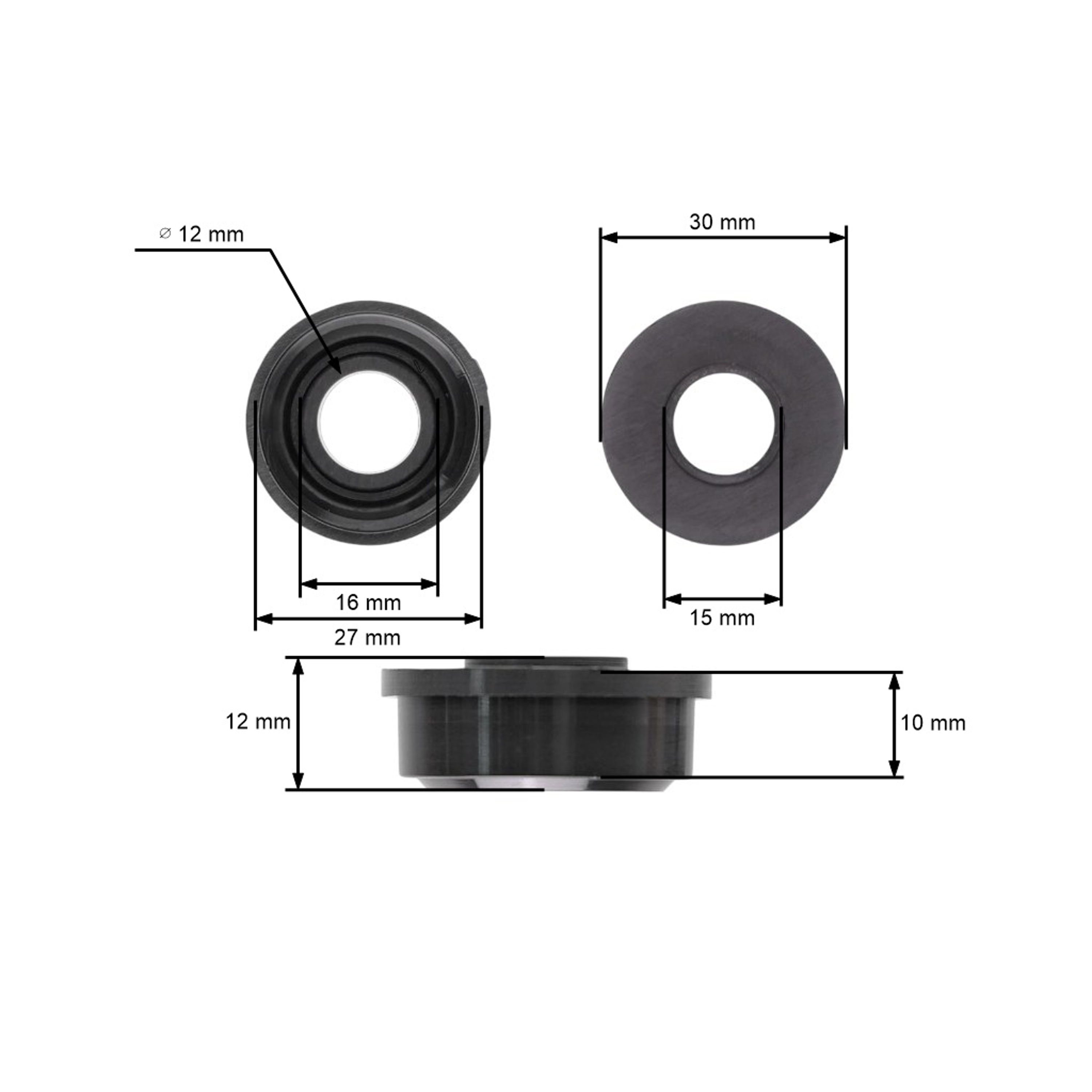 Oregon univerzální plastové kolo 175 mm pro sekačky s redukcí na vnitřní průměr 8,2 mm 10,2 mm 12,2 mm 12,7 mm