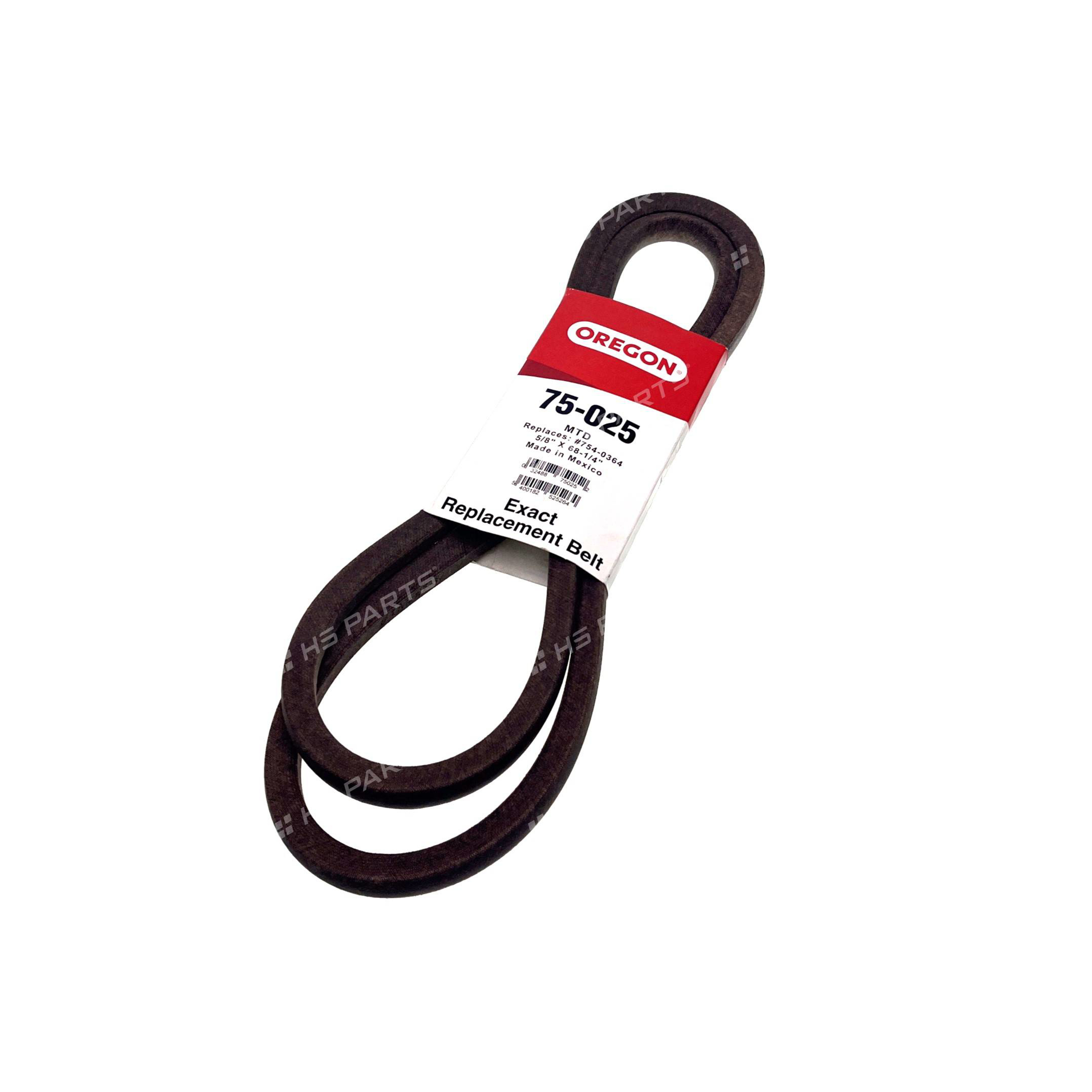 Klínový řemen Oregon 15,9 mm x 1727,2 mm pro MTD B12 B130 napnutí nože 91 cm (OEM 754-0364)
