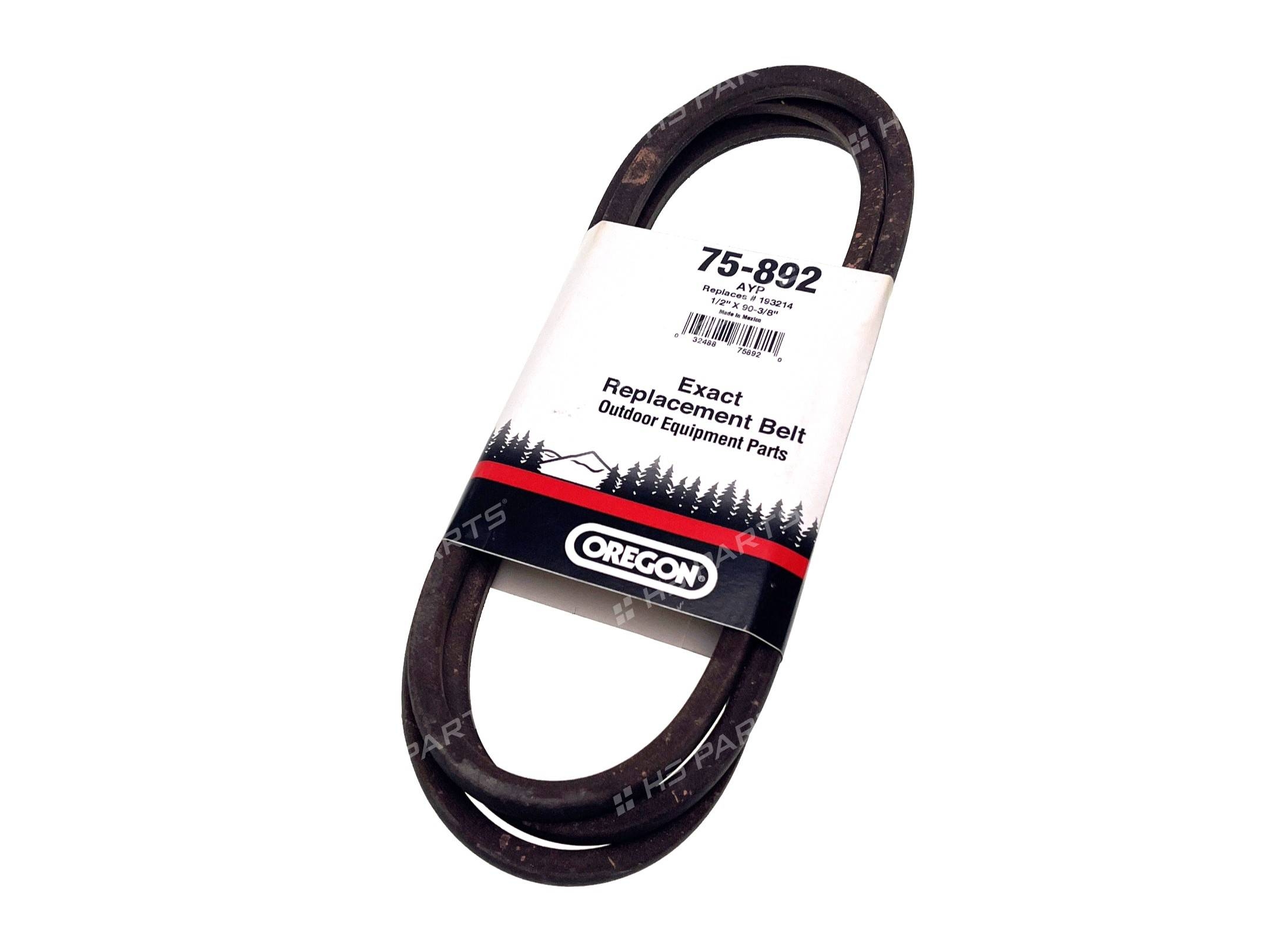 Klínový řemen Oregon 12,7 mm x 2286 mm pro zahradní traktory Husqvarna LT151 P12597 pohon nožů (OEM 532193214 193214)