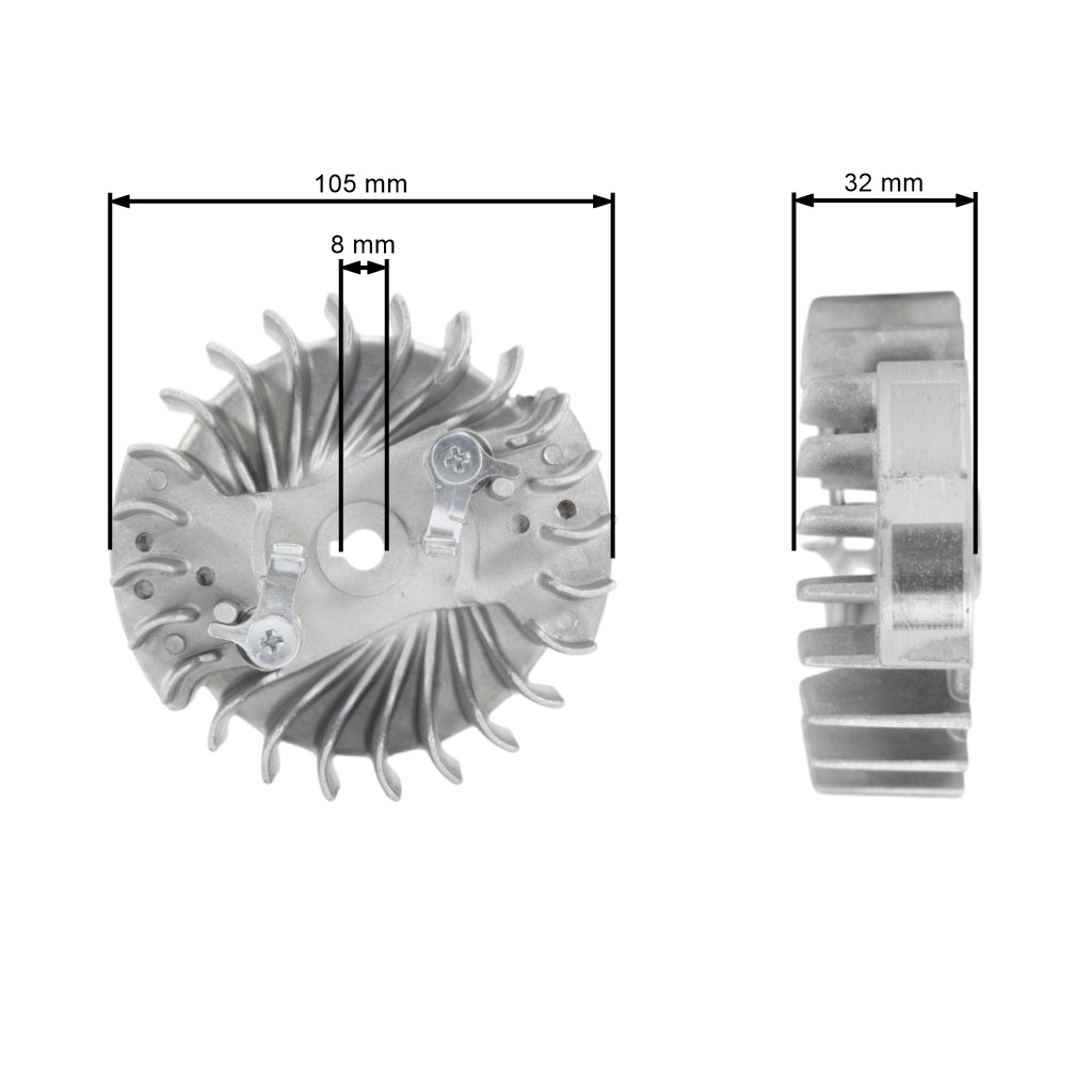 Ventilátor pro motorové pily OLEO-MAC Oleo-mac 947 952 Efco 147 152 vnější průměr 104 mm