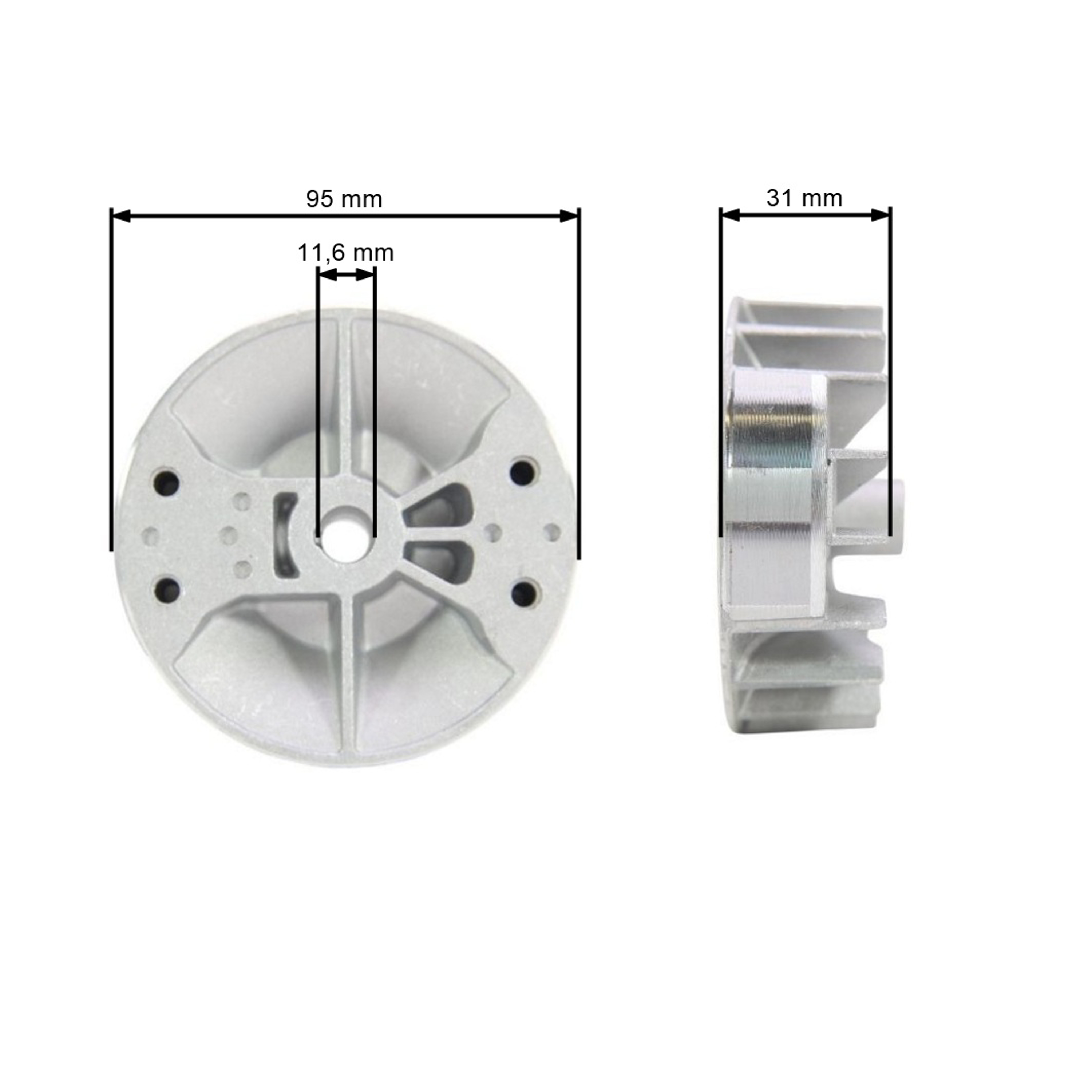 Ventilátor pro Stihl FS38 FS45 FS46 FS55 KM55 MM55 FC55 HL45 (OEM 41404001202)