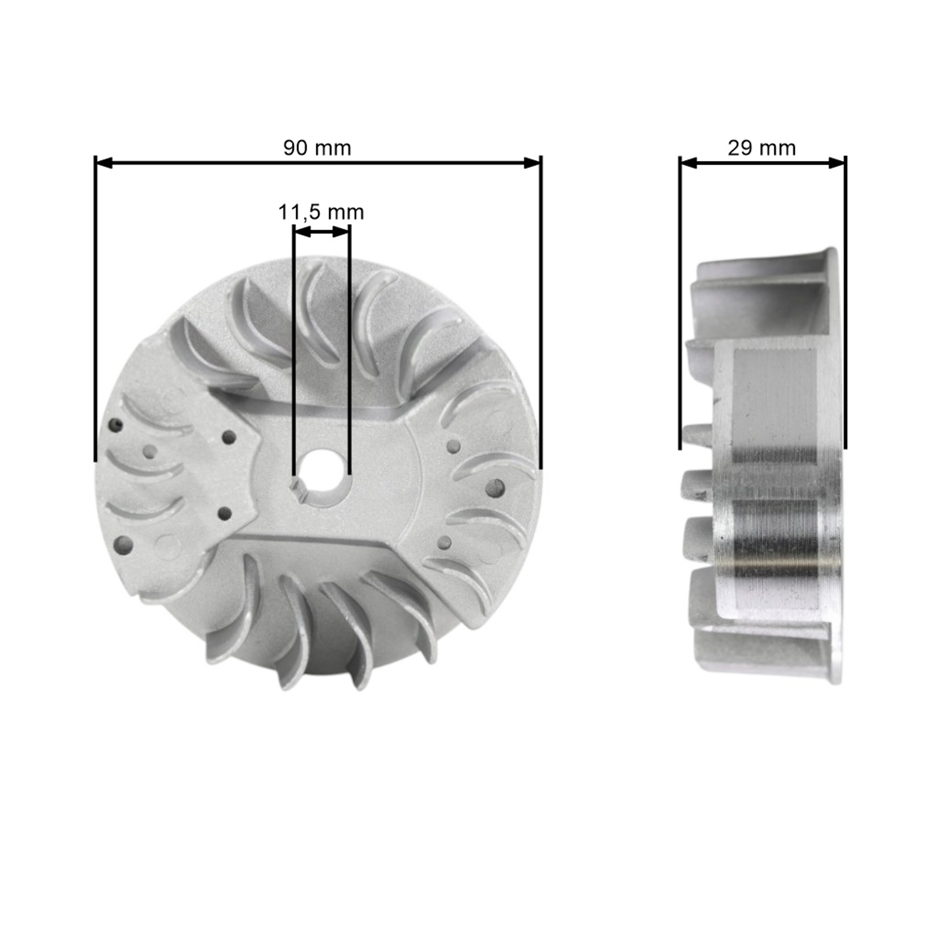 Ventilátor pro Stihl FS75 FS80 FS85 HT70 HT75 FR85 FC85 FC75 HS85 HS75 KM85 FH75 KW85 HL75 (OEM 41374001200)