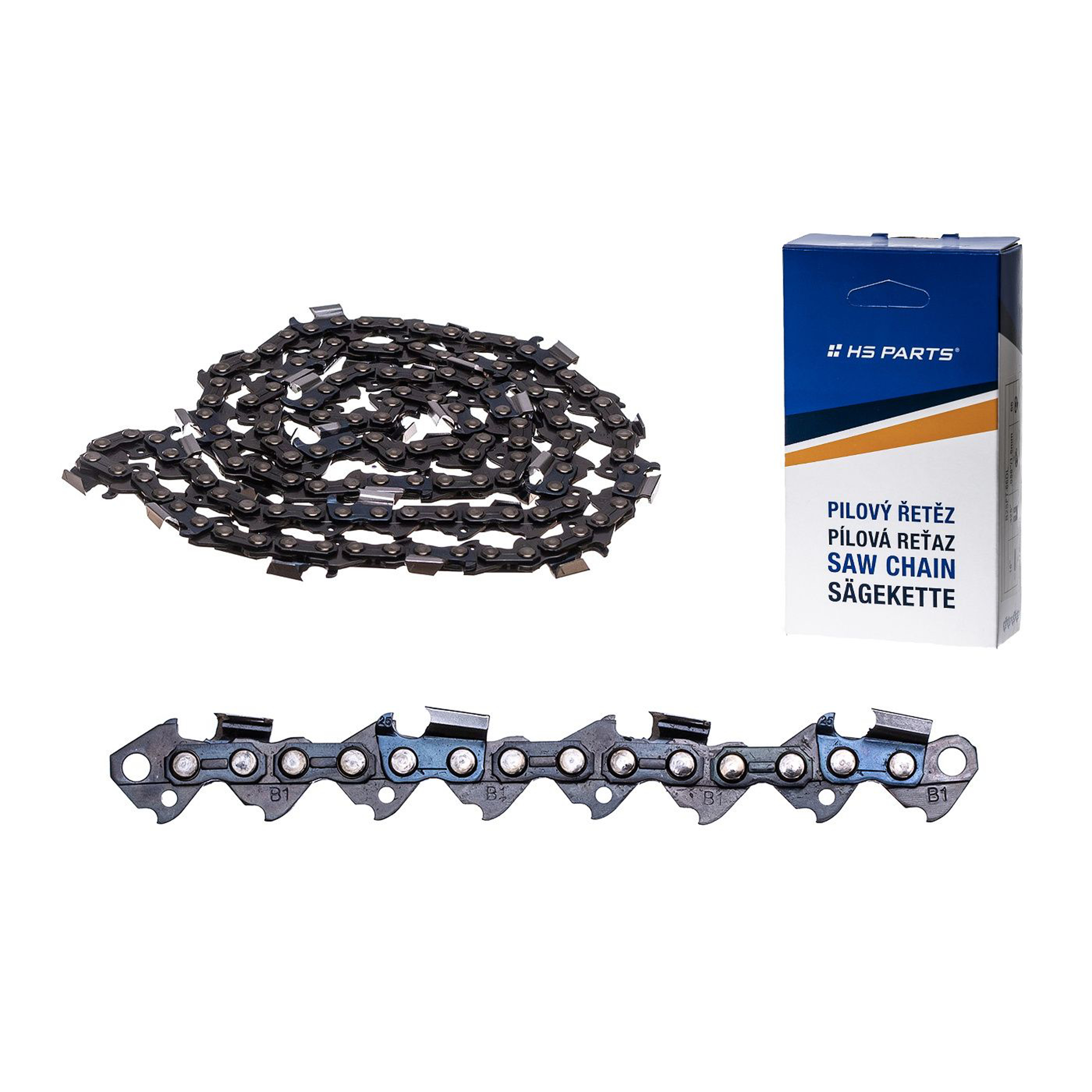HS PARTS vodící lišta 16" (40 cm) .325" .050" (1,3 mm) + 4 x pilový řetěz 66 článků hranatý zub pro Husqvarna 36 45 55 136 154 254 257 262 345 346 357 435 445 460 Jonsered 2054 2152 2155 CS2149W Dolmar 111 112 116 Oleomac 947 952 962