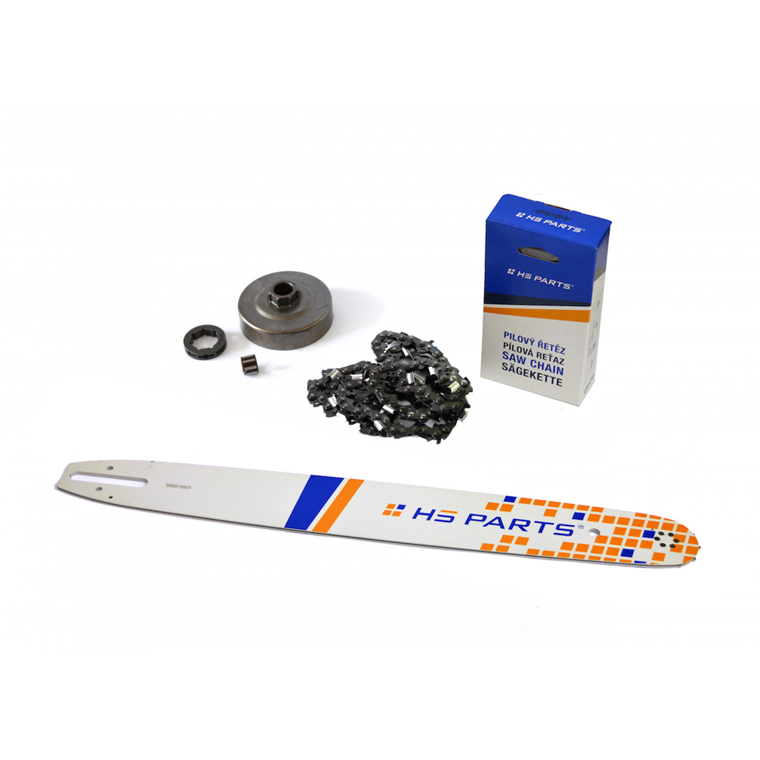 HS PARTS vodící lišta 20" (50 cm) 3/8" .063" (1,6 mm) 72 článků hranatý zub + řetězka pro Stihl 034 036 MS340 MS360