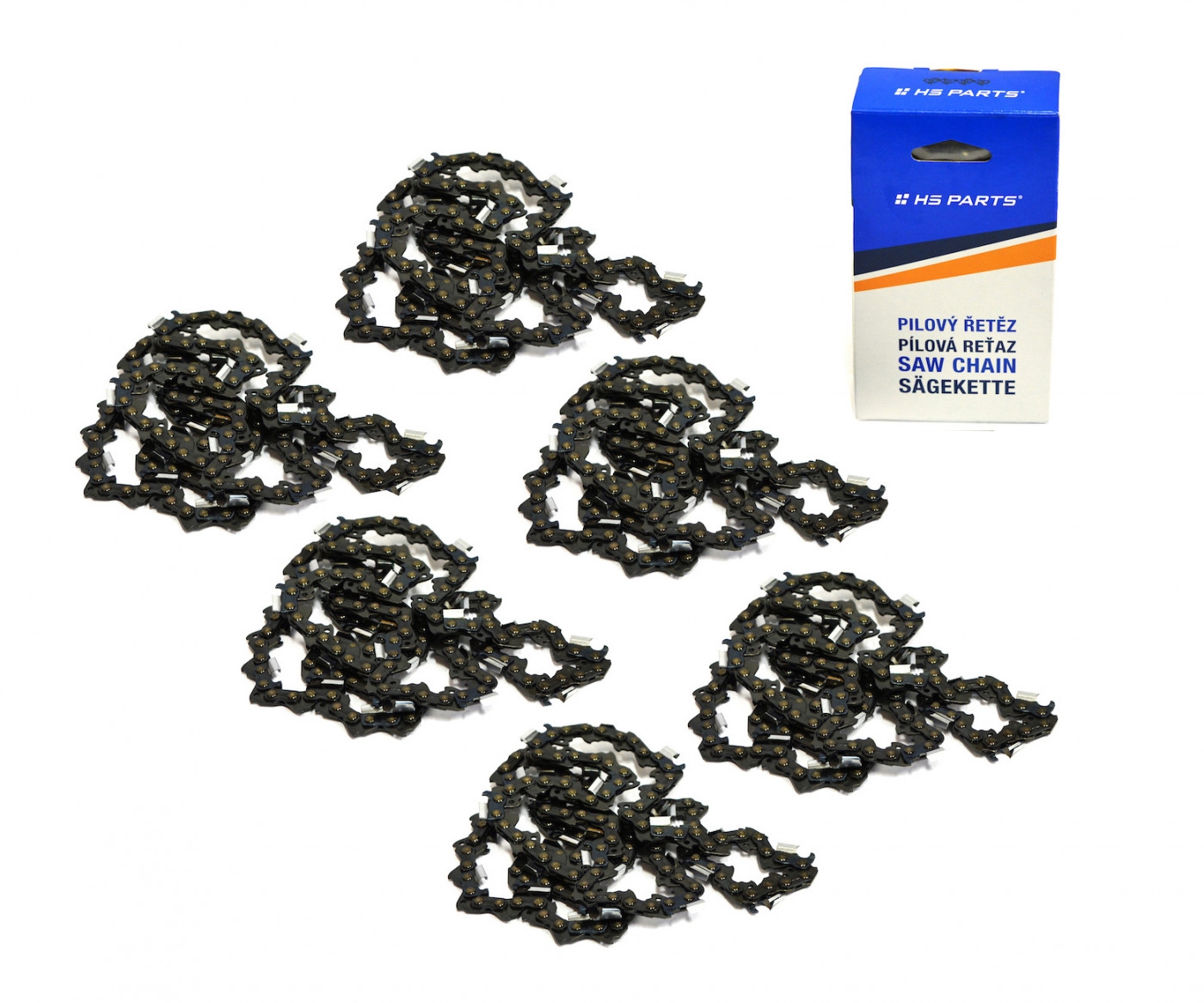 HS PARTS pilový řetěz 3/8" .058" (1,5 mm) 68 článků hranatý zub 5+1 zdarma pro Husqvarna 66 162 181 266 268 362 365 372XP 380 385 390XP 394XPG 555 560XP 562 570 572 575XP 576XP
