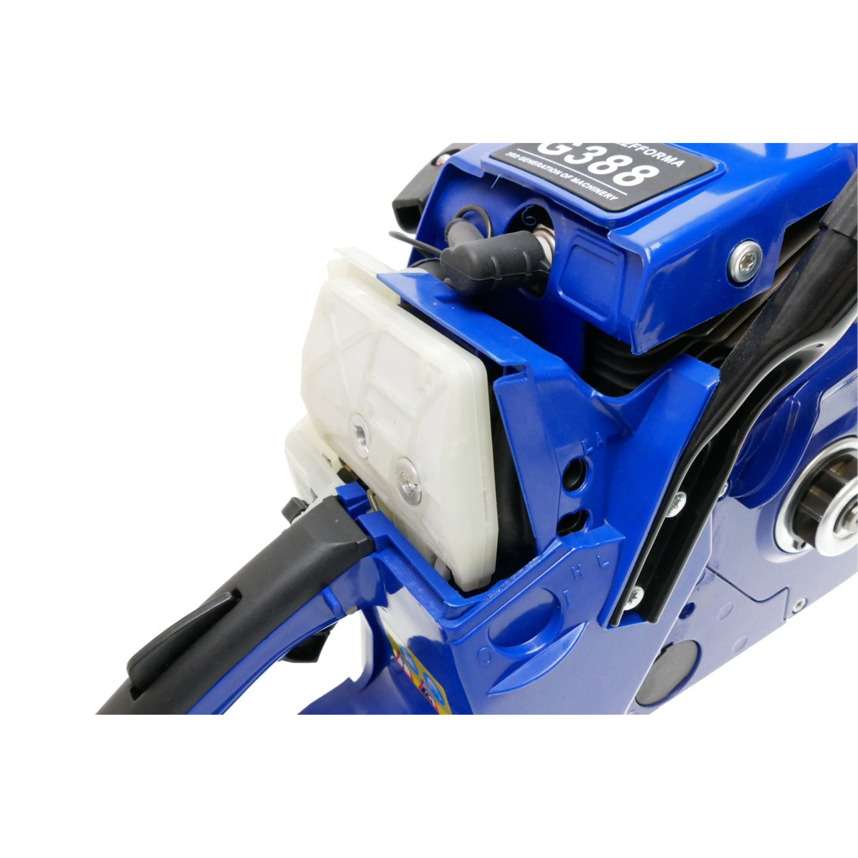 Kompletní profesionální motor pro řetězové pily G388 obsah 72 ccm výkon 4,9 PS super akce