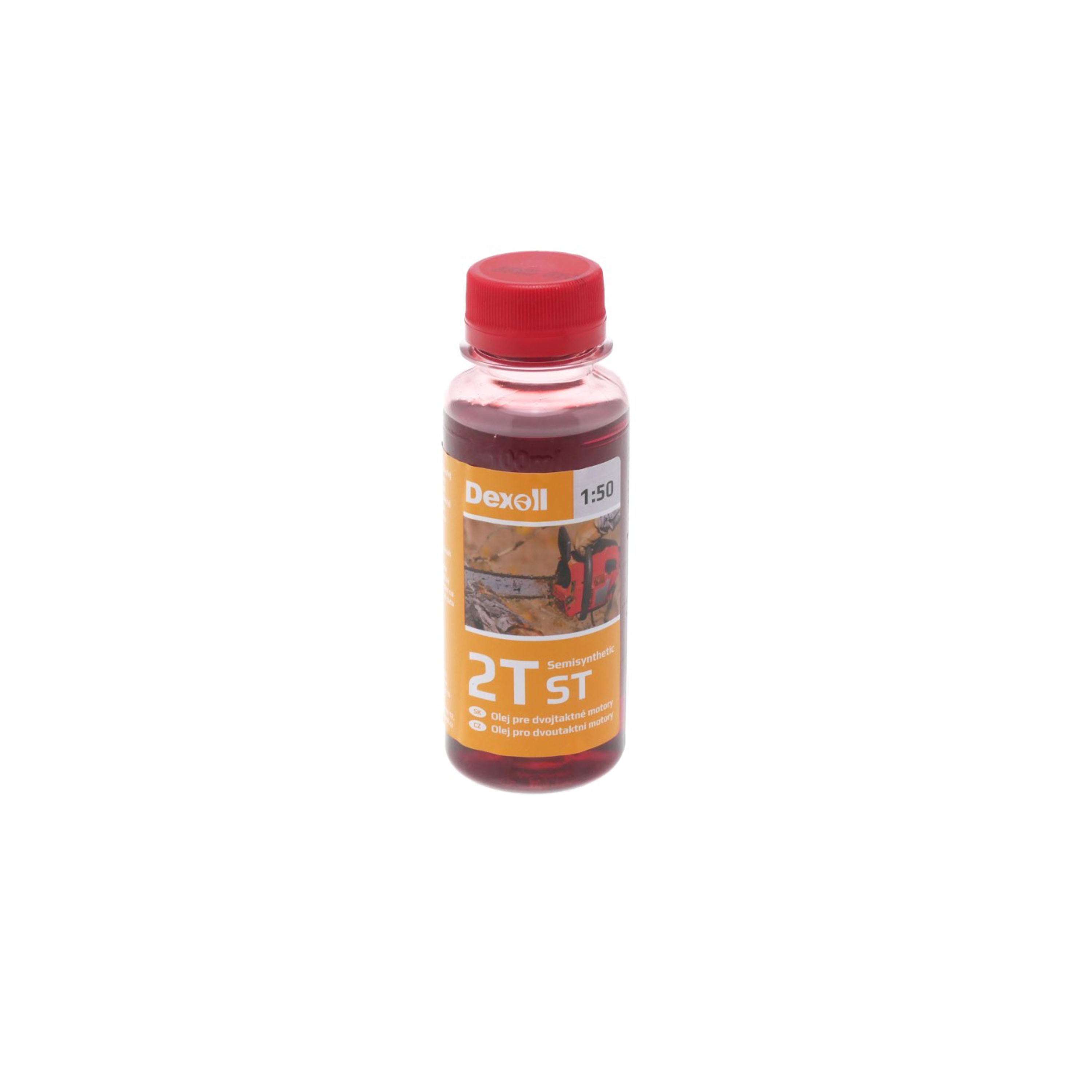  Motorový olej do benzínu DEXOLL 2T ST SEMISYNTHETIC 100 ml pro motorové pily křovinořezy a postřikovače  