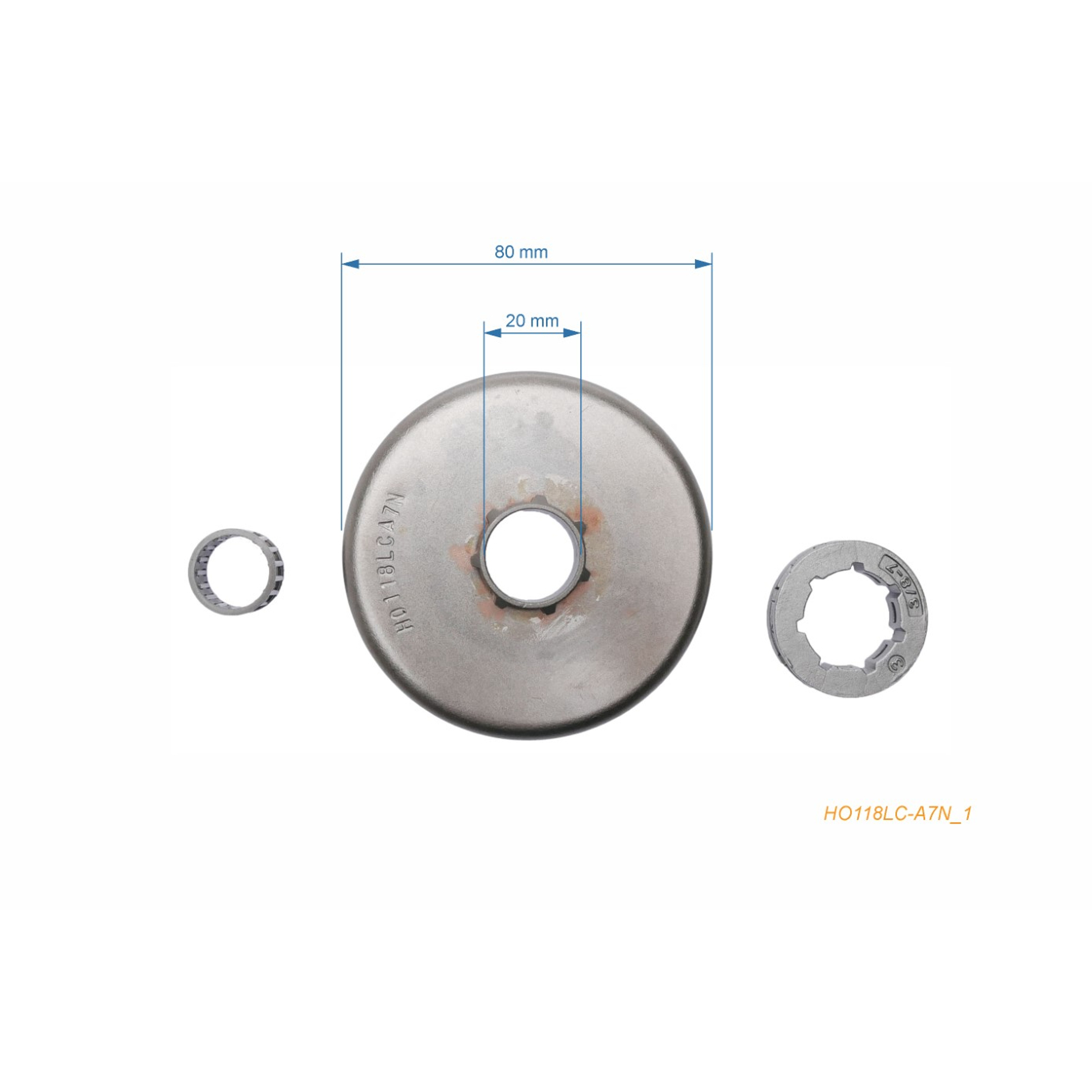 HS PARTS řetězka 3/8" 7 zubů pro motorové pily Homelite VI125 XL100 XL102 XL103 XL104 XL112 XL114 XL122 XL123 XL76 330 350 350HG 360 410 VI123 (OEM A97056)
