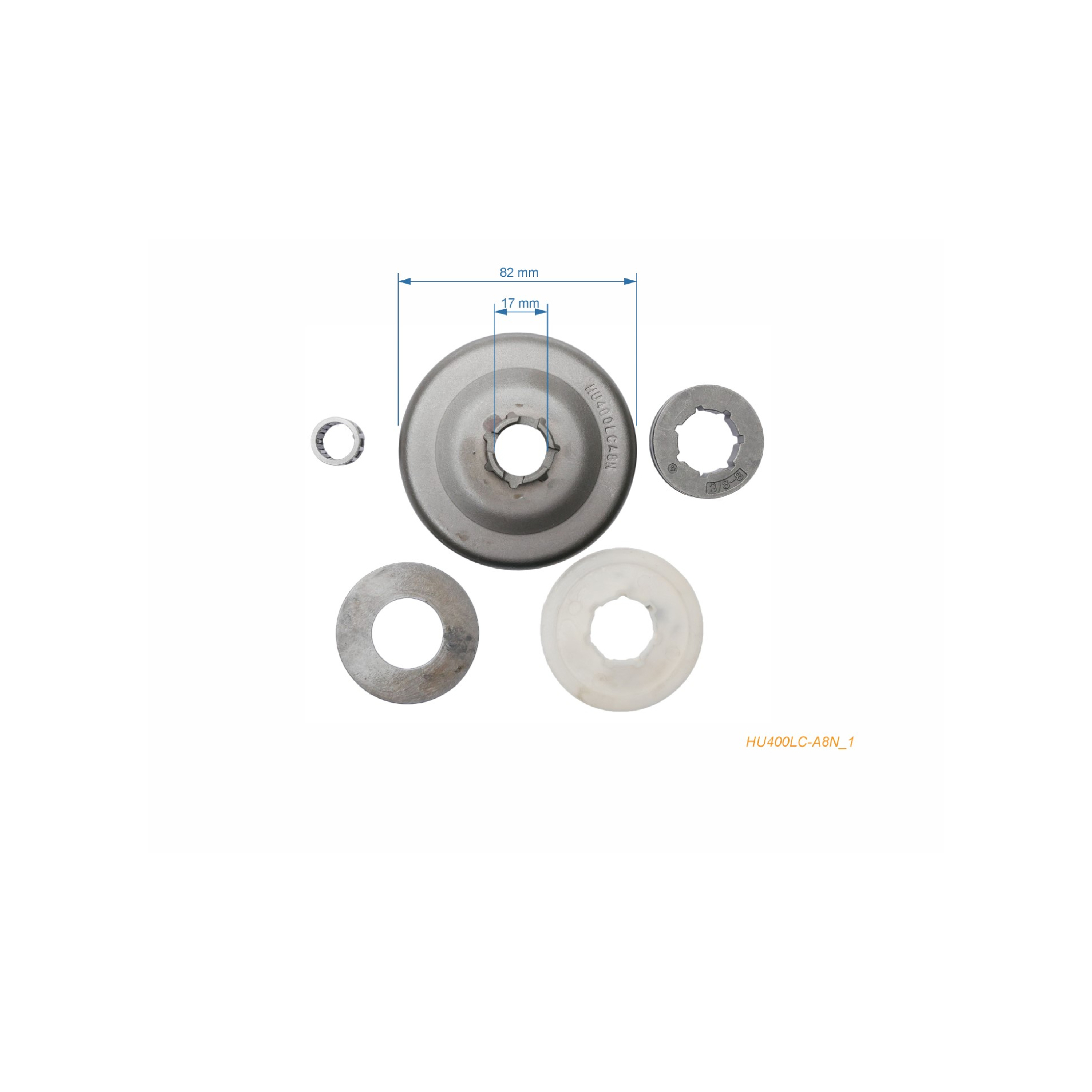 HS PARTS řetězka 3/8" 8 zubů pro motorové pily Husqvarna 162SE 162SG 266 268 272XP 61 66 Jonsered 625 630 630 Super 630 Westcoast 670 (OEM 501674101)