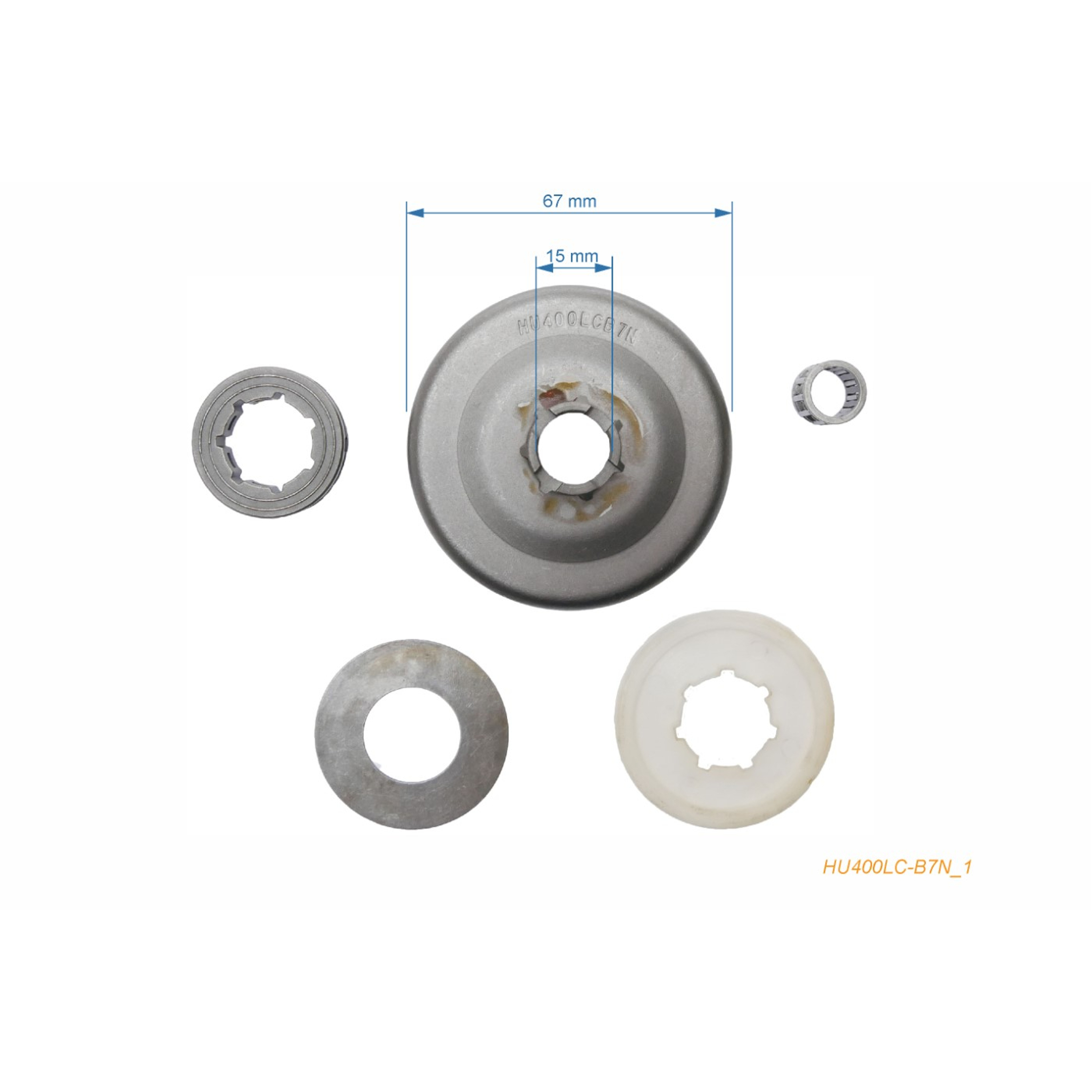 HS PARTS řetězka .404" 7 zubů pro motorové pily Husqvarna 162SE 162SG 266 268 272XP 61 66 Jonsered 625 630 630 Super 630 Westcoast 670