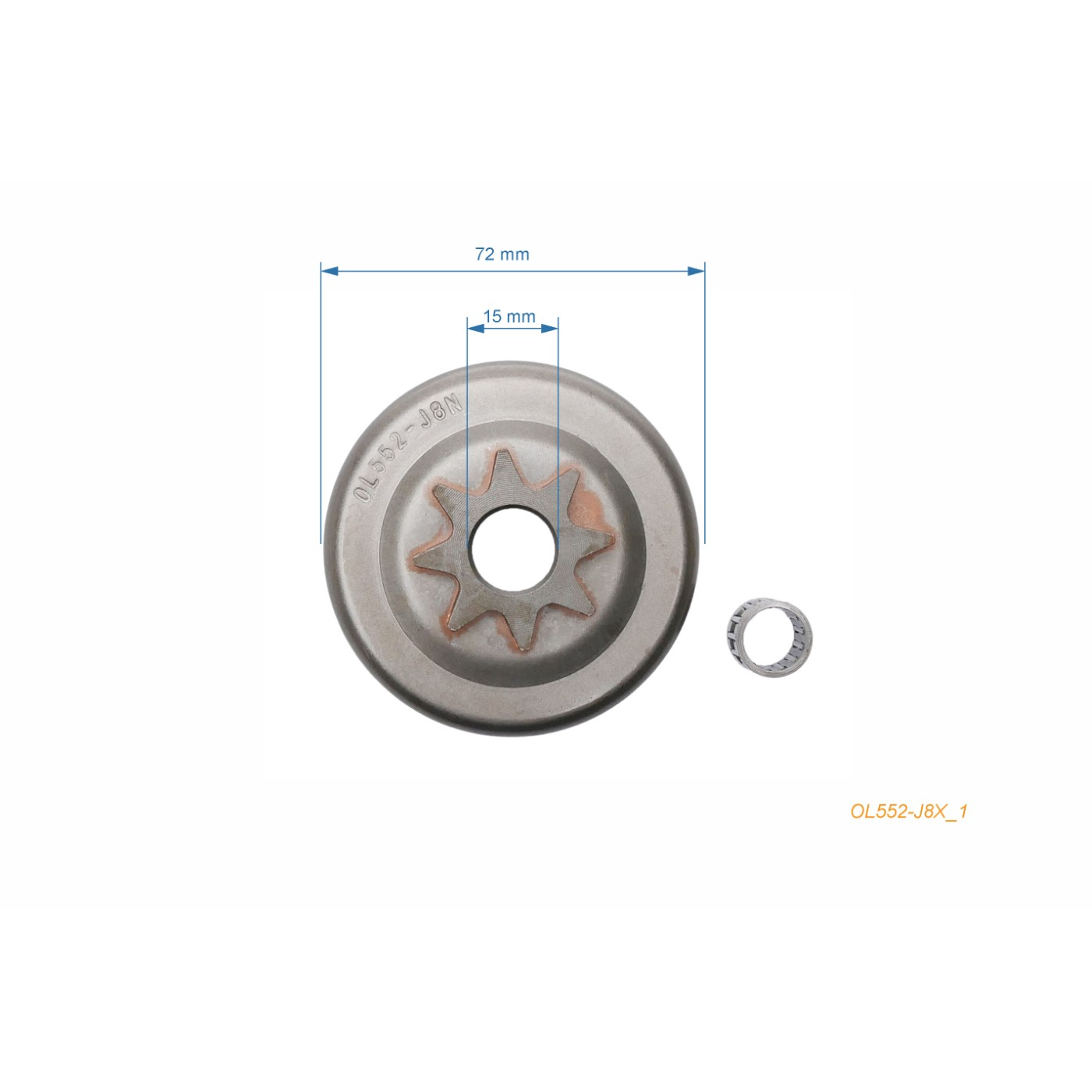 HS PARTS řetězka .325" 8 zubů pro motorové pily OLEO-MAC Oleomac Olympyk 250 251 252 254 350 (Before 1988) 355 50A Blitz Super 250 (OEM 4900159)