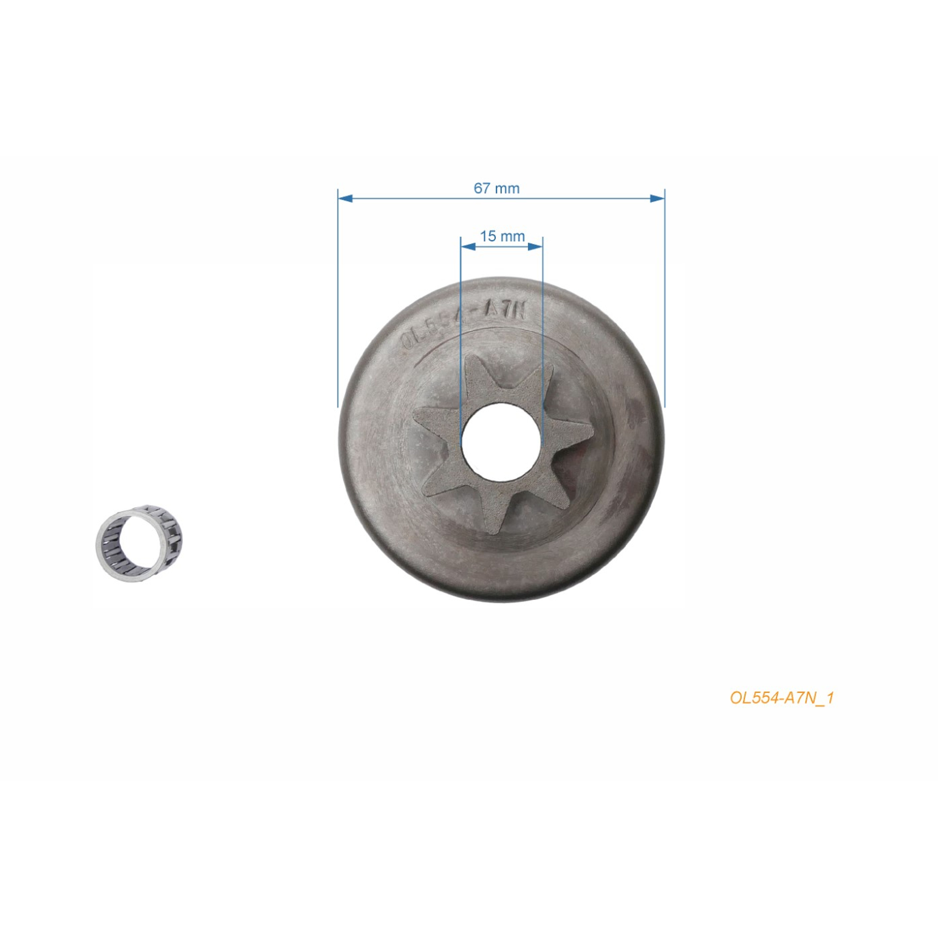 HS PARTS řetězka 3/8" 7 zubů pro motorové pily OLEO-MAC Oleomac Olympyk 938 941 942 944 945 946 947 950 951 952 956 John Deere CS46 CS52