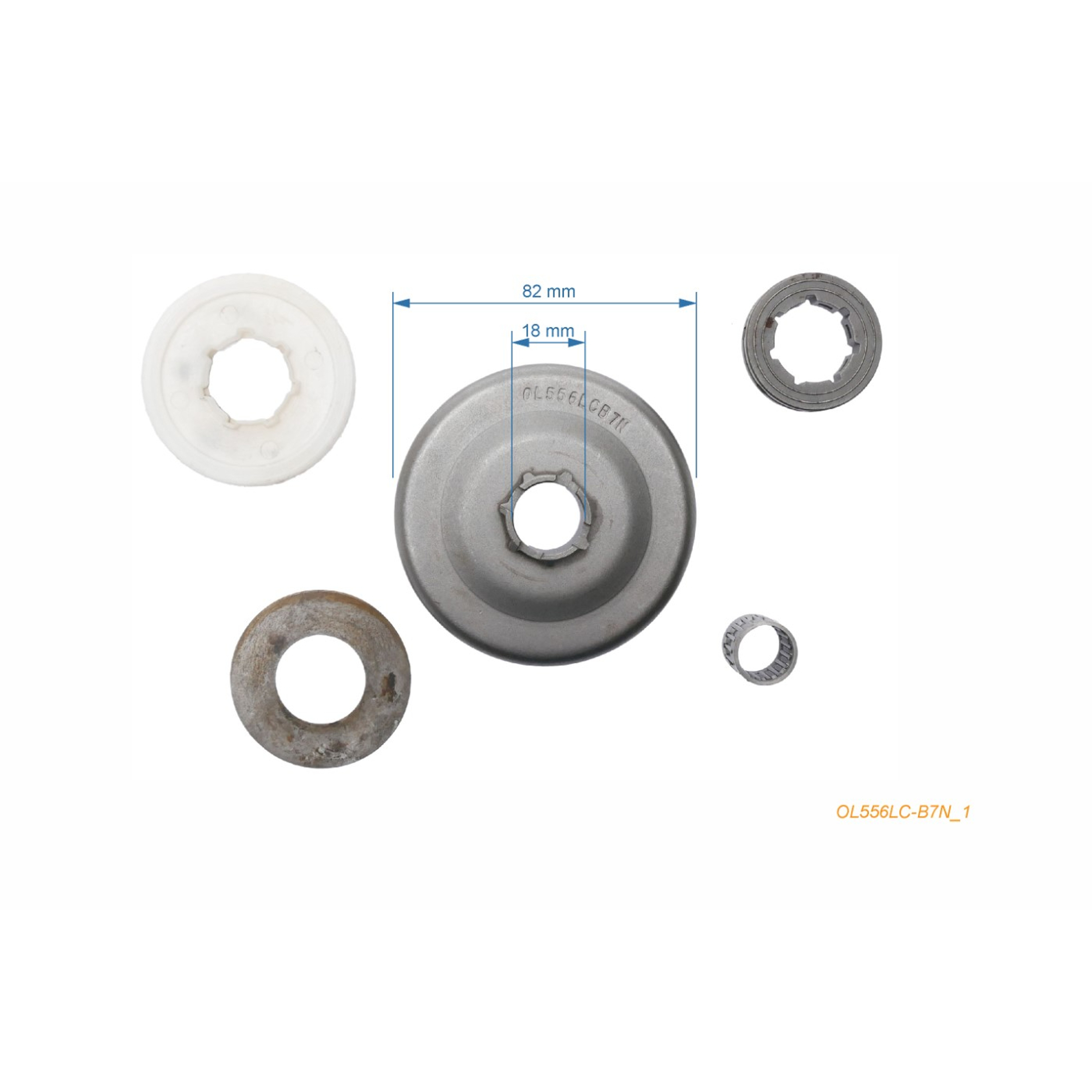 HS PARTS řetězka .404" 7 zubů pro motorové pily OLEO-MAC Oleomac Olympyk 970 971 980 981 985 HD GS720 GS 820 John Deere CS71 CS81