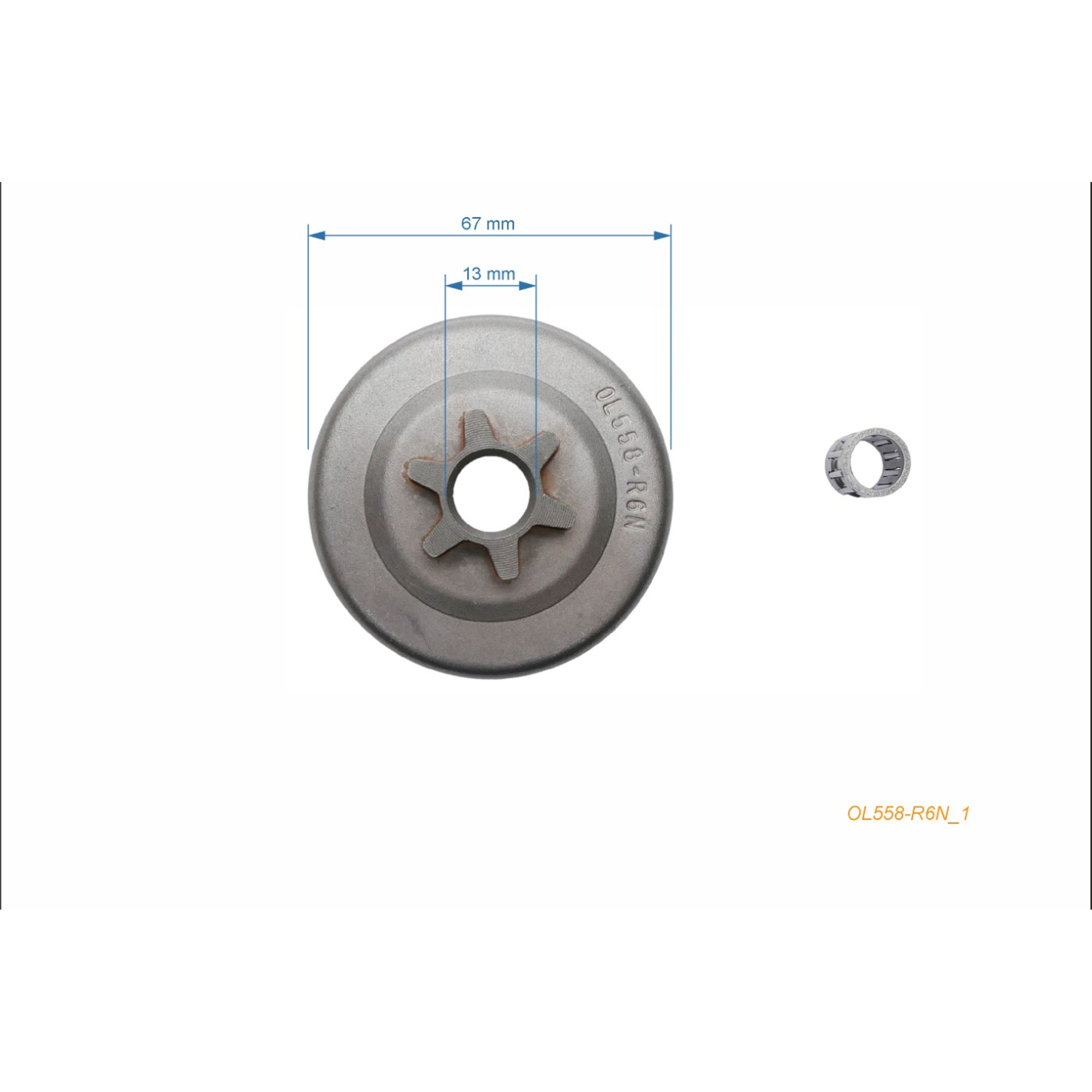 HS PARTS řetězka 3/8" 6 zubů pro motorové pily OLEO-MAC Oleomac 936 937 940 941 C GS370 GS410 C GS940 John Deere CS36 CS40 (OEM 50050136)