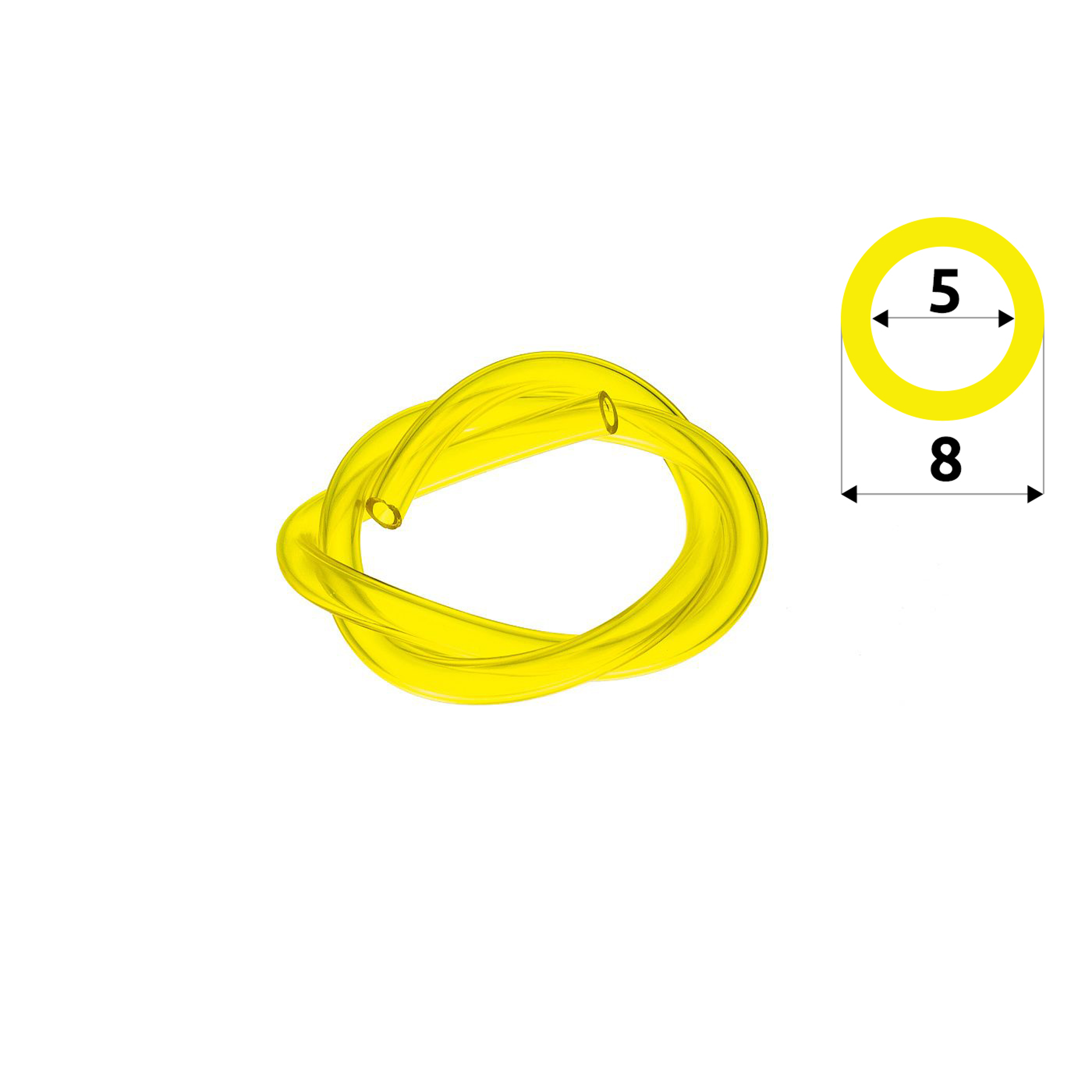 Palivová hadička 5,0 mm x 8,0 mm x 1,0 m