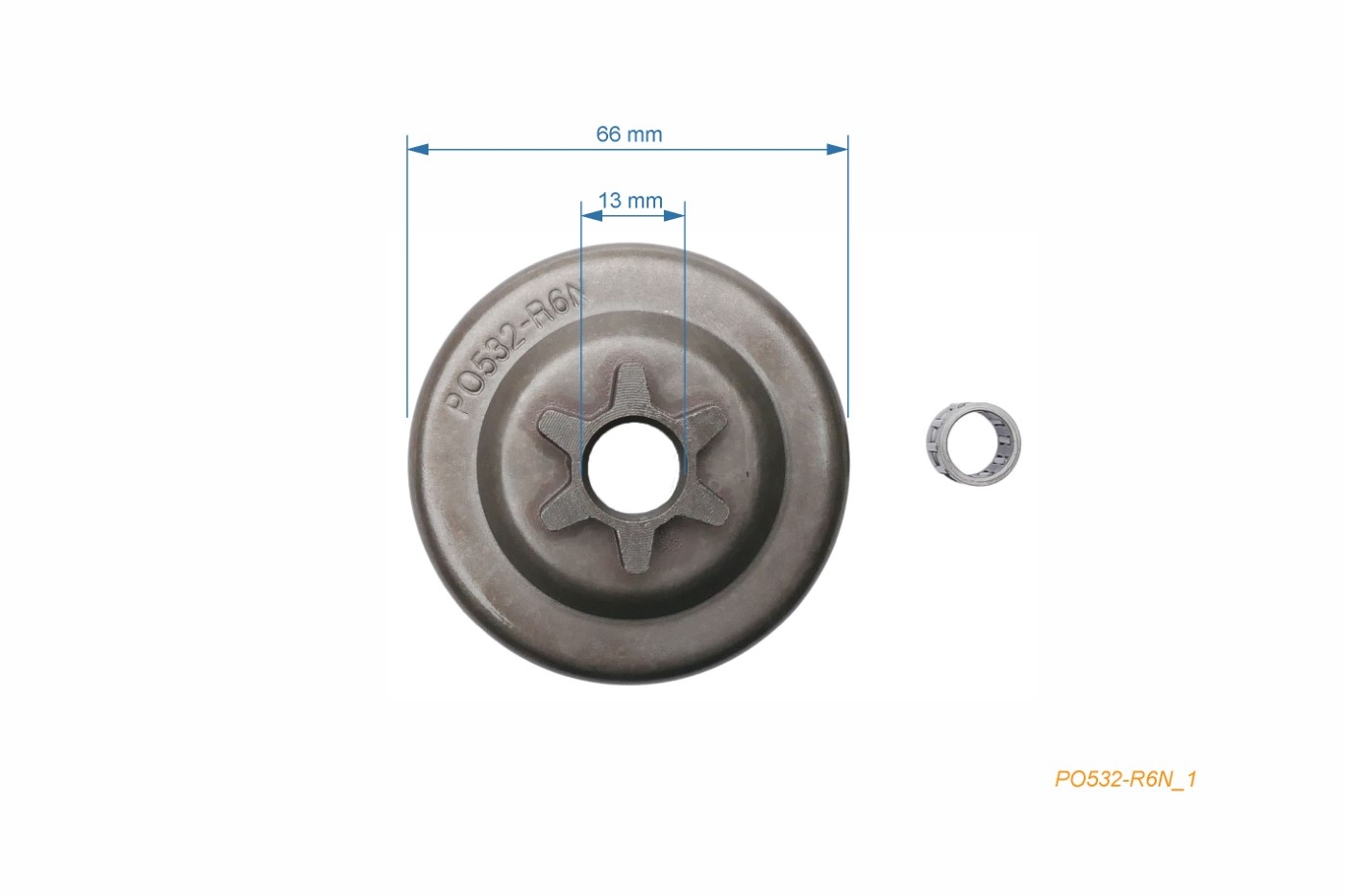 HS PARTS řetězka 3/8" 6 zubů Husqvarna 136 142 236 Jonsered 2035 2040 CS2137 CS2234 Partner 350 351 370 390 McCulloch CS380 Mac20X Poulan 2250 2375 (OEM 530047061)