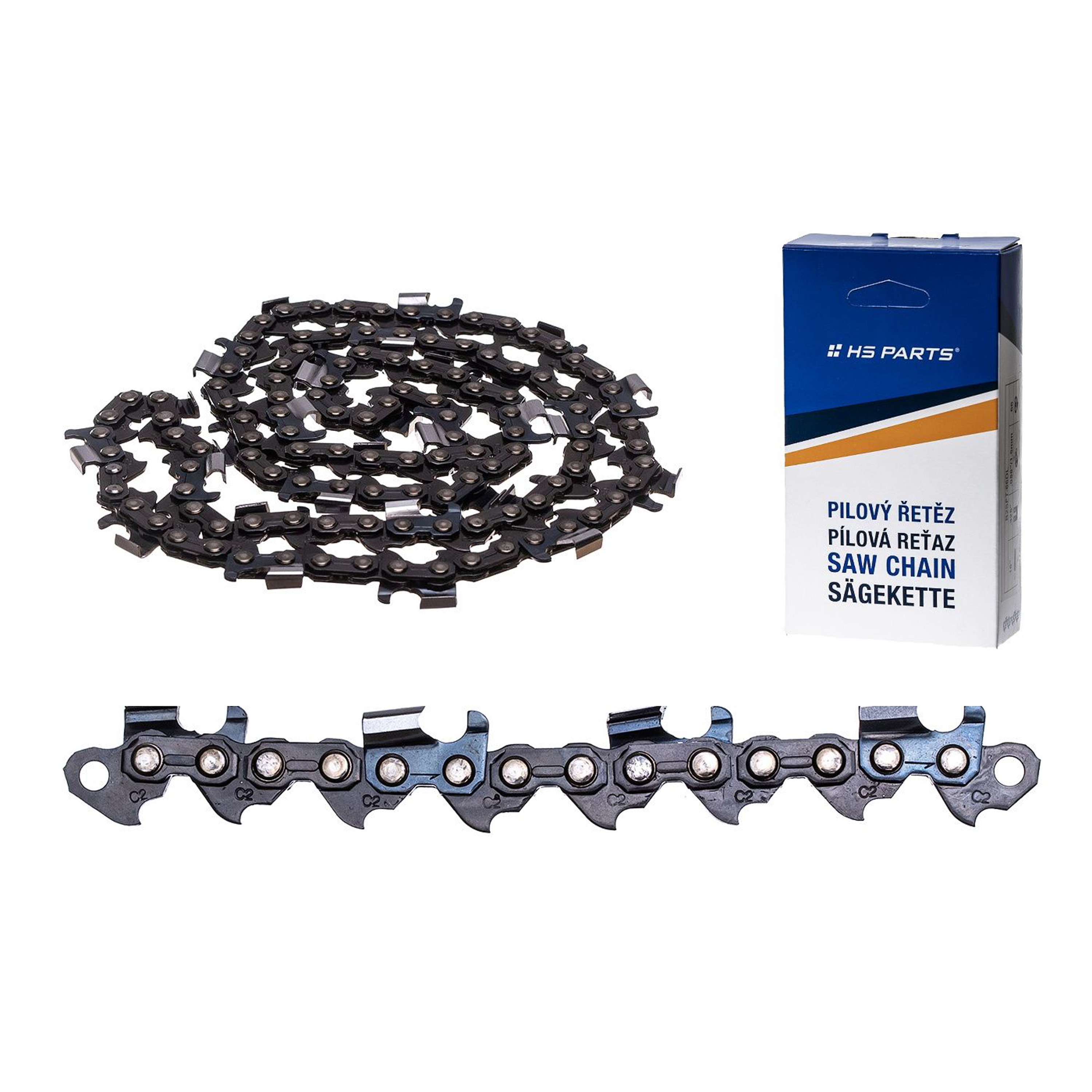 HS PARTS vodící lišta 20" (50 cm) 3/8" .058" (1,5 mm) + 2 x řetěz na podélné řezání 72 článků pro Husqvarna 51 55 246 254 257 261 262 345 356 357 359 455 460 555 560 Jonsered 2054 CS2260 Dolmar 111 112 115 PS540 Solo 613 614 650