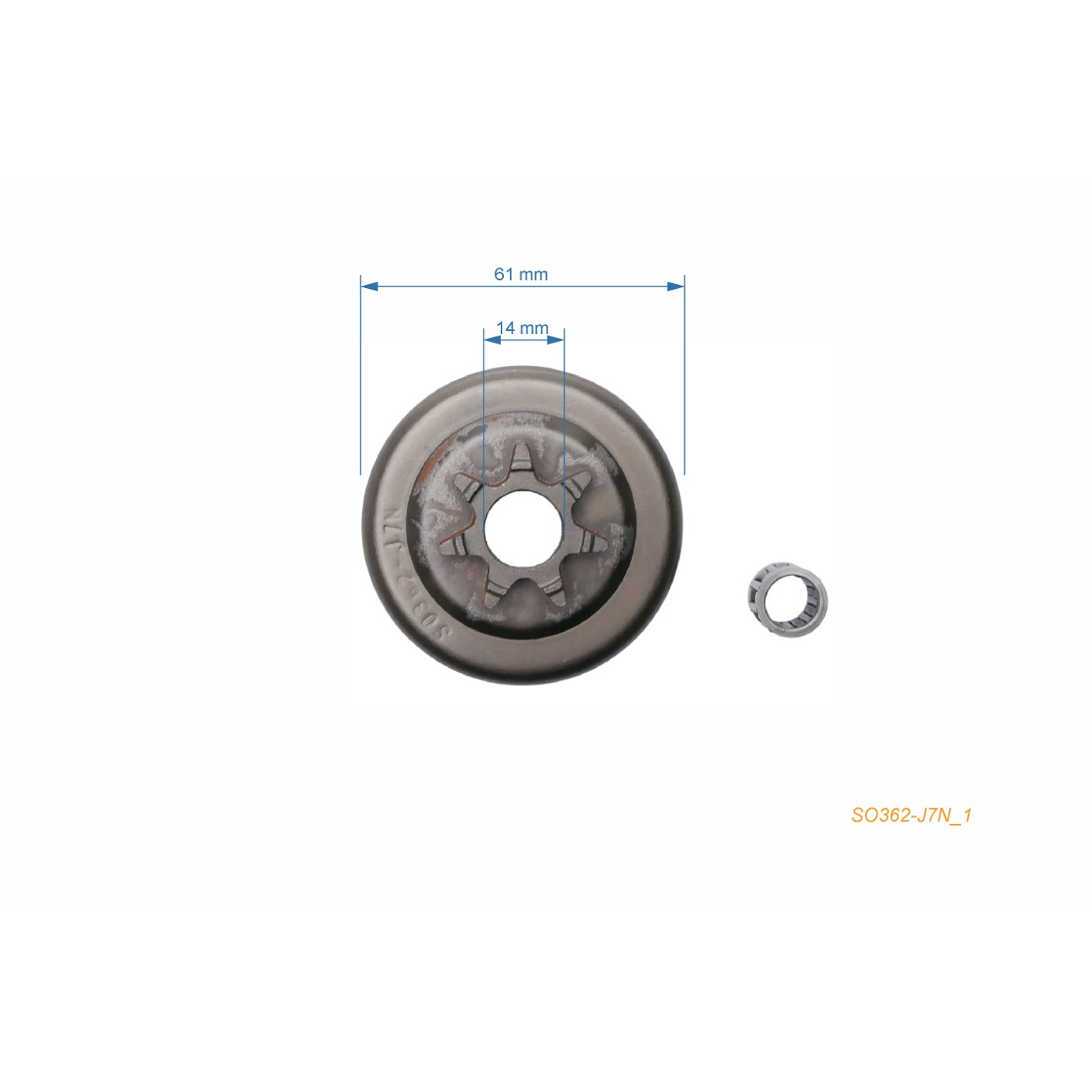 HS PARTS řetězka .325" 7 zubů pro motorové pily Solo 605 606 (rozměr spojky 58mm) 632 634 638 641