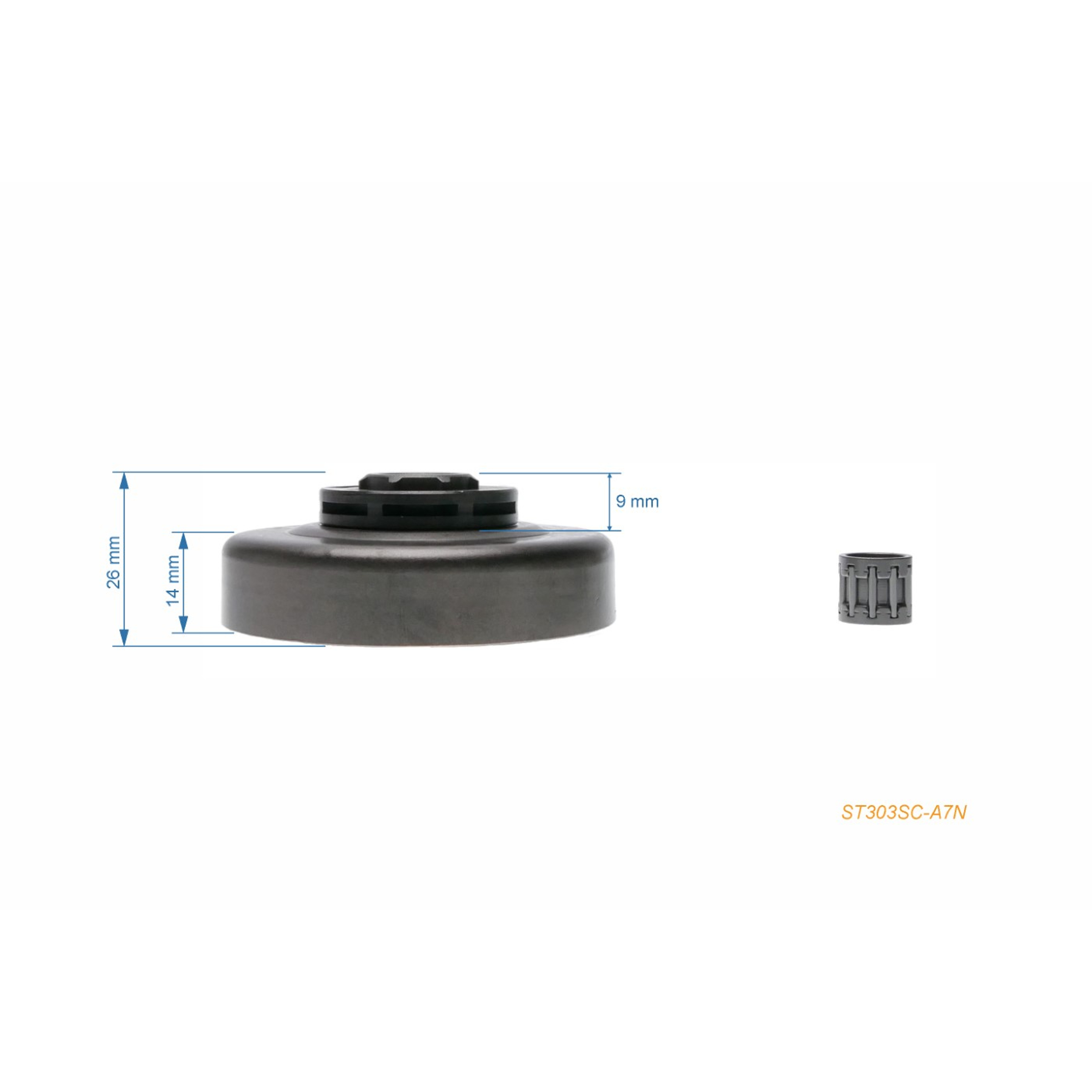 HS PARTS řetězka 3/8" 7 zubů pro motorové pily Stihl 009 009Q 010 010AVEQ 010AVQ 011AVEQ 012 (OEM 11206402005)