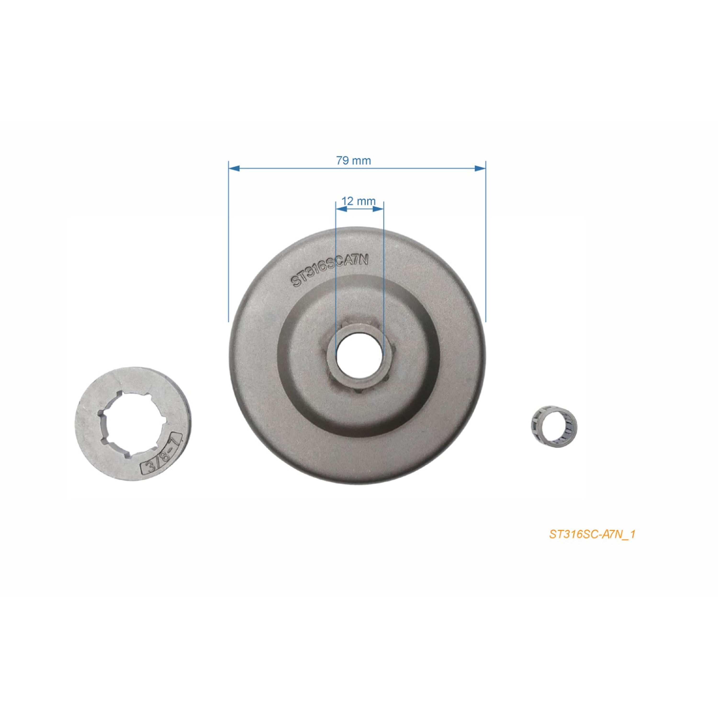 HS PARTS řetězka 3/8" 7 zubů pro motorové pily Stihl 029 034 036 MS290 MS310 MS311 MS391 (OEM 11250071002)