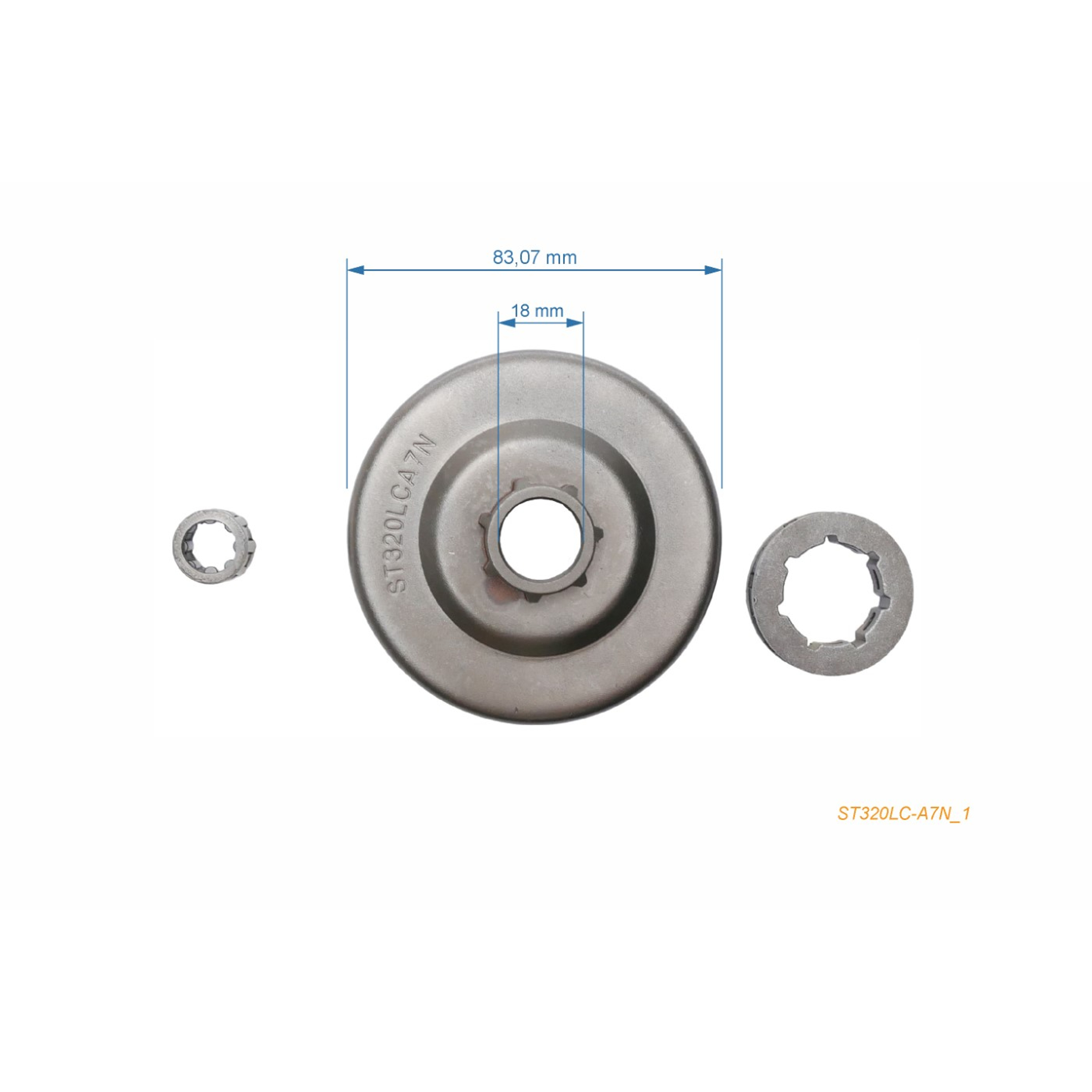 HS PARTS řetězka 3/8" 7 zubů pro motorové pily Stihl 044 046 MS341 MS361 MS362 MS440 MS460 MS441 (11280071000)