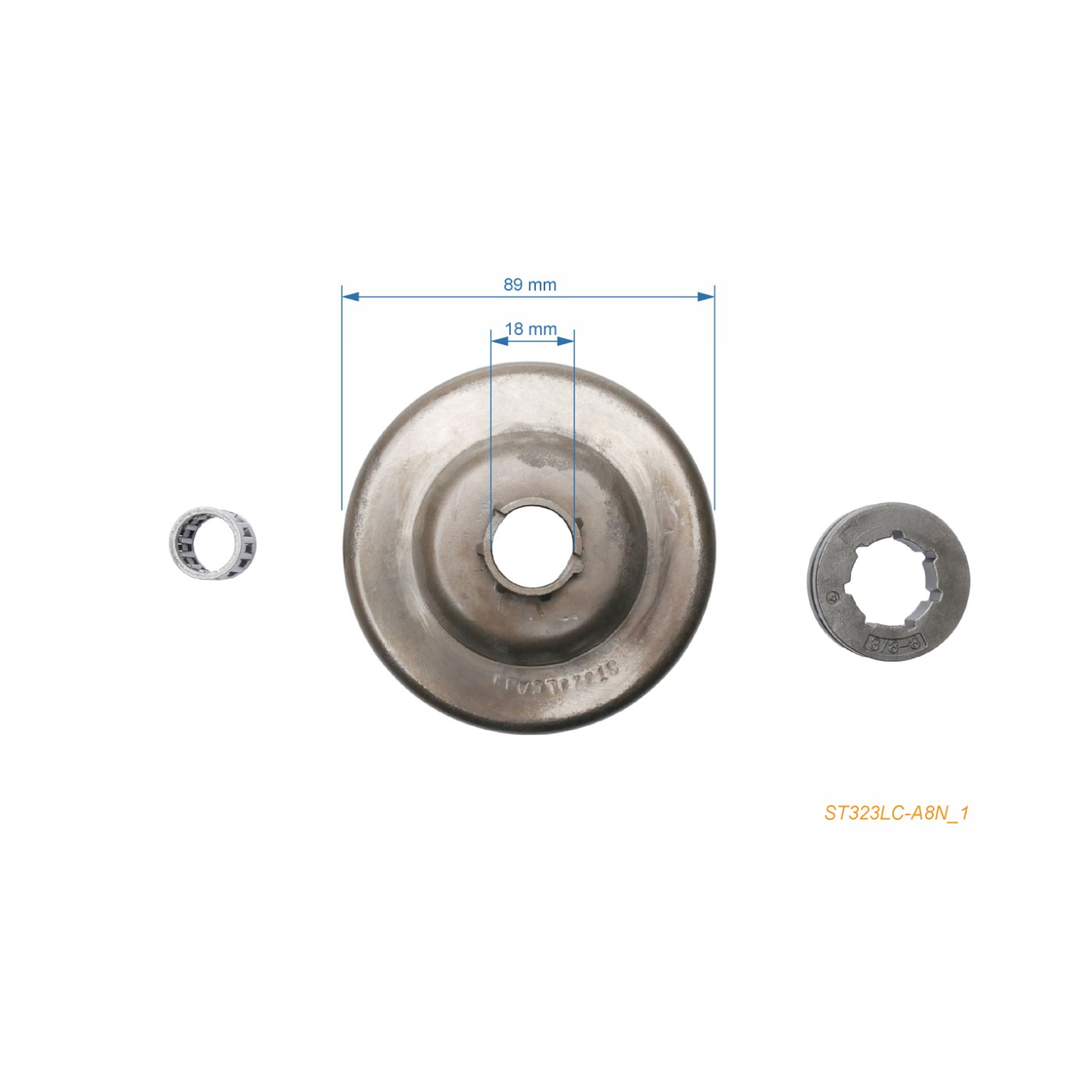 HS PARTS řetězka 3/8" 8 zubů pro motorové pily Stihl 050 051 075 076 (OEM 11116402026)