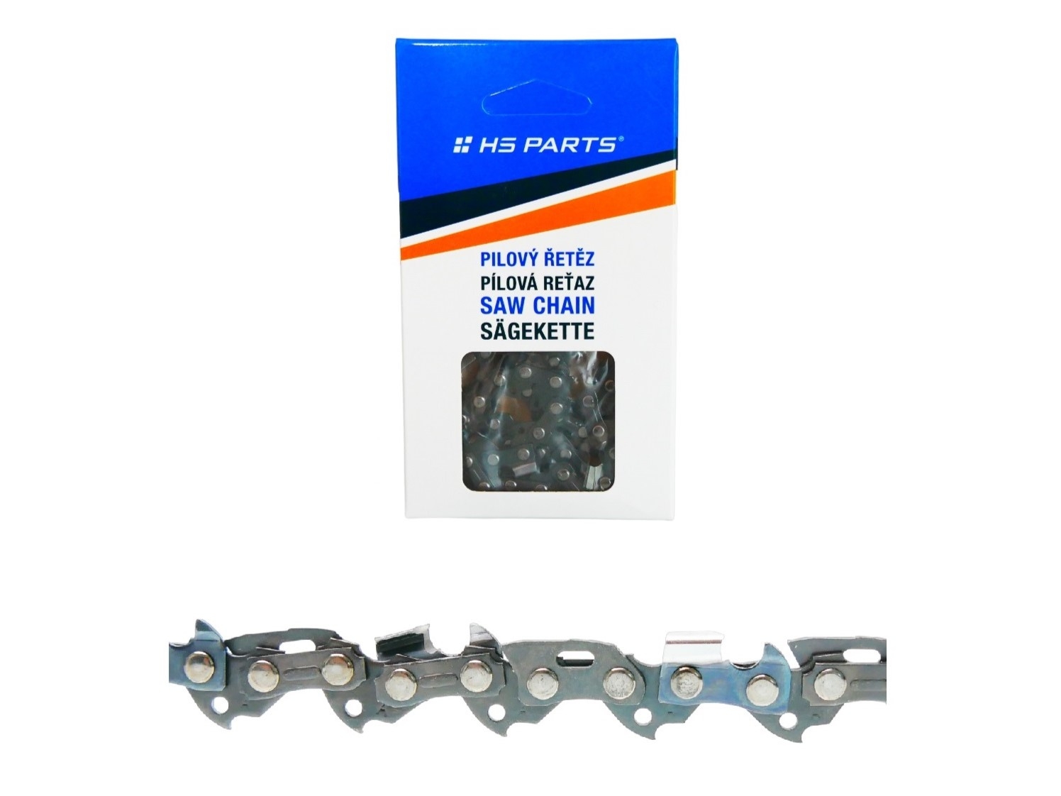 HS PARTS pilový řetěz 3/8" .043" (1,1 mm) 44 článků zkosený zub pro Stihl 017 018 019T MSE140 MS170 MS171 MS180 MS181 MS190 MS191T MS192 HT70 HT75 HT100 HT101