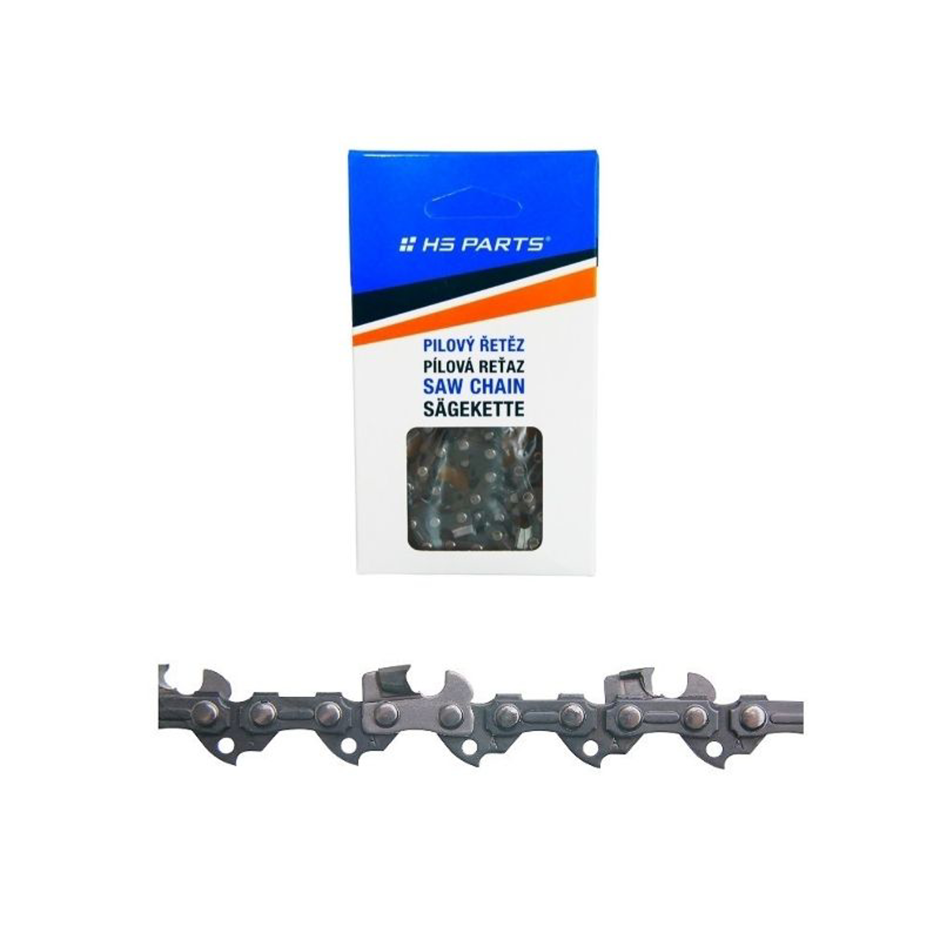 HS PARTS pilový řetěz s karbidovými hroty 3/8" .043" (1,1 mm) 50 článků hranatý zub pro Stihl 017 018 019T MSE140 MS170 MS171 MS180 MS181 MS190 MS191T MS192 HT70 HT75 HT100 HT101