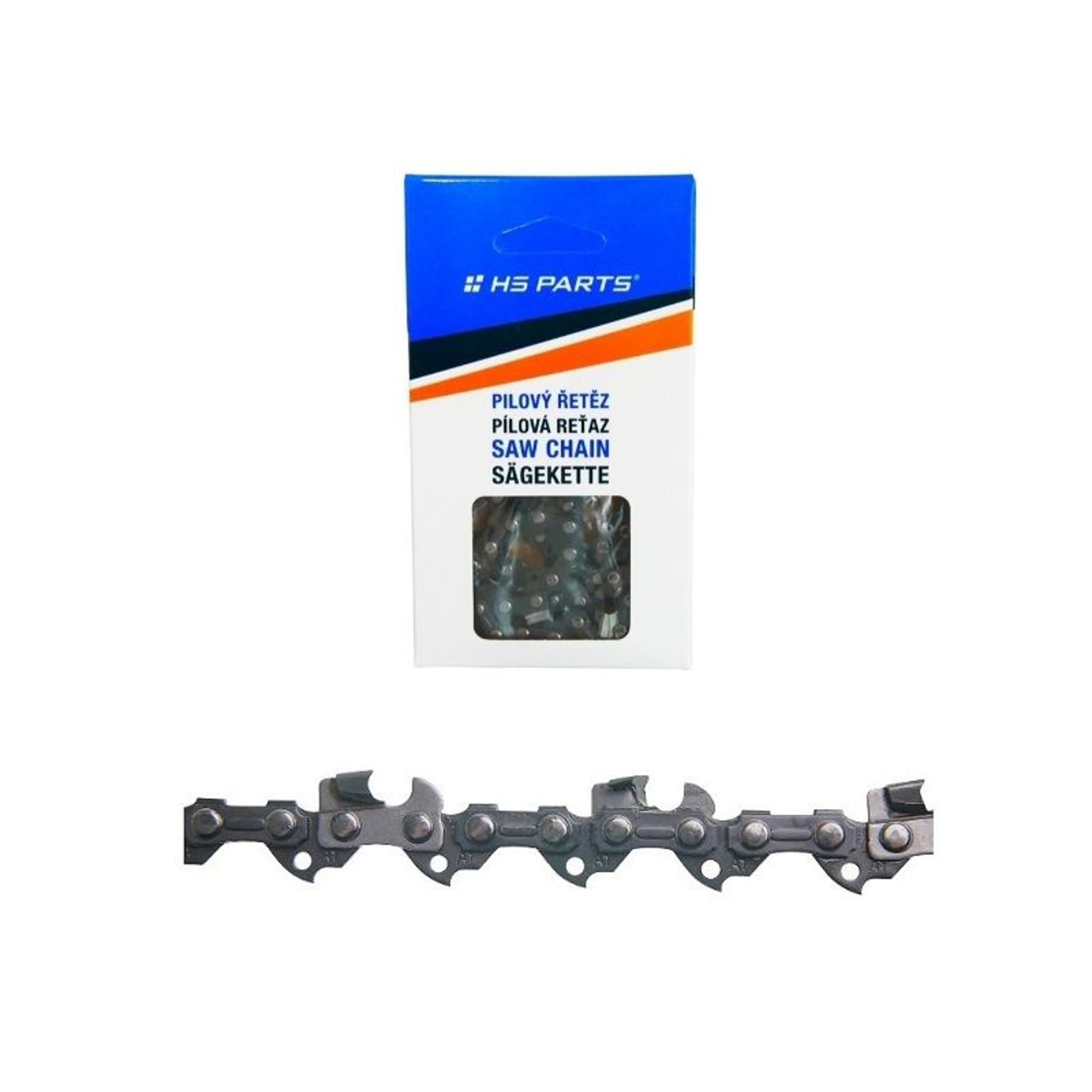 HS PARTS pilový řetěz s karbidovými hroty 3/8" .050" (1,3 mm) 44 článků hranatý zub pro Stihl 009 018 021 E14 E140 MS170 MS180 MS181 MS190 MS201 MS210 MS230 MS231 MS241 MS250 MS251