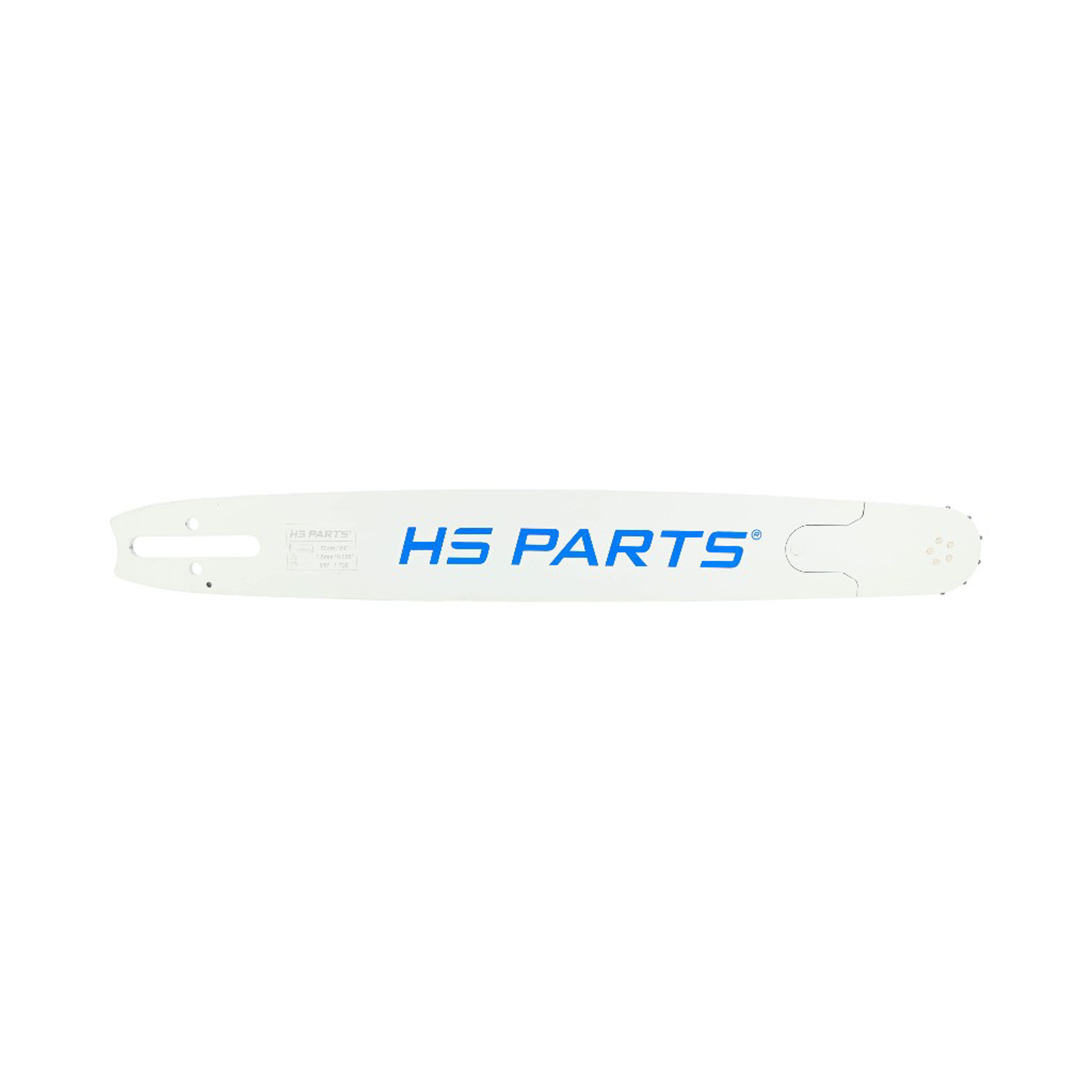 HS PARTS profesionální vodící lišta 20" (50 cm) 3/8" .058" (1,5 mm) + pilový řetěz 72 článků hranatý zub pro Dolmar 122 123 133 143 144 152 153 166 186 KMS4 PS9000 PS9010 Makita 9000