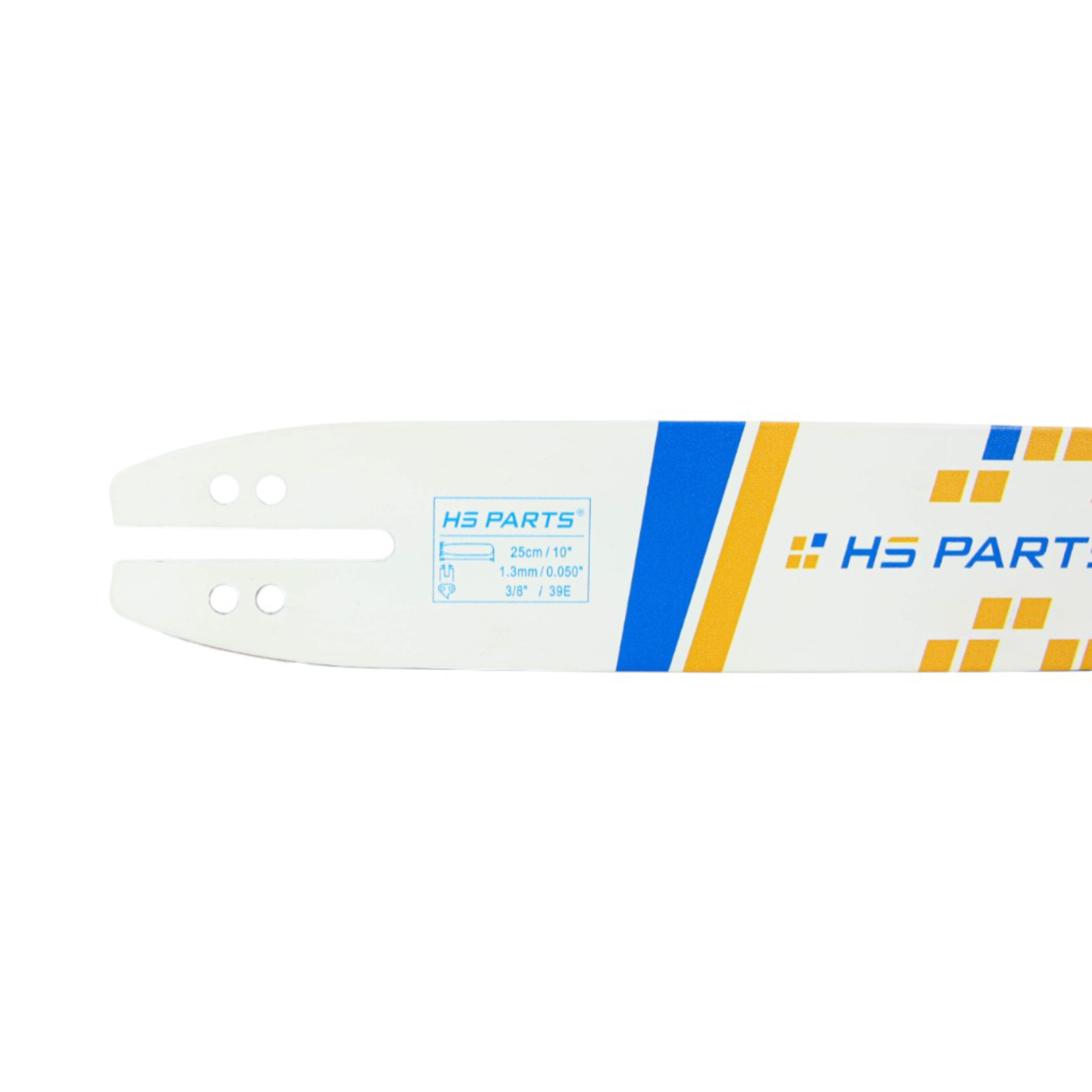 HS PARTS vodící lišta 10" (25 cm) 3/8" .050" (1,3 mm) + pilový řetěz 39 článků hranatý zub pro Alpina 330 380 432 Bosch BES1300B KS400S KS40S KSE1300B Ryobi 35B CS36C CSE3330 McCulloch 10E 14E Makita DCS330S