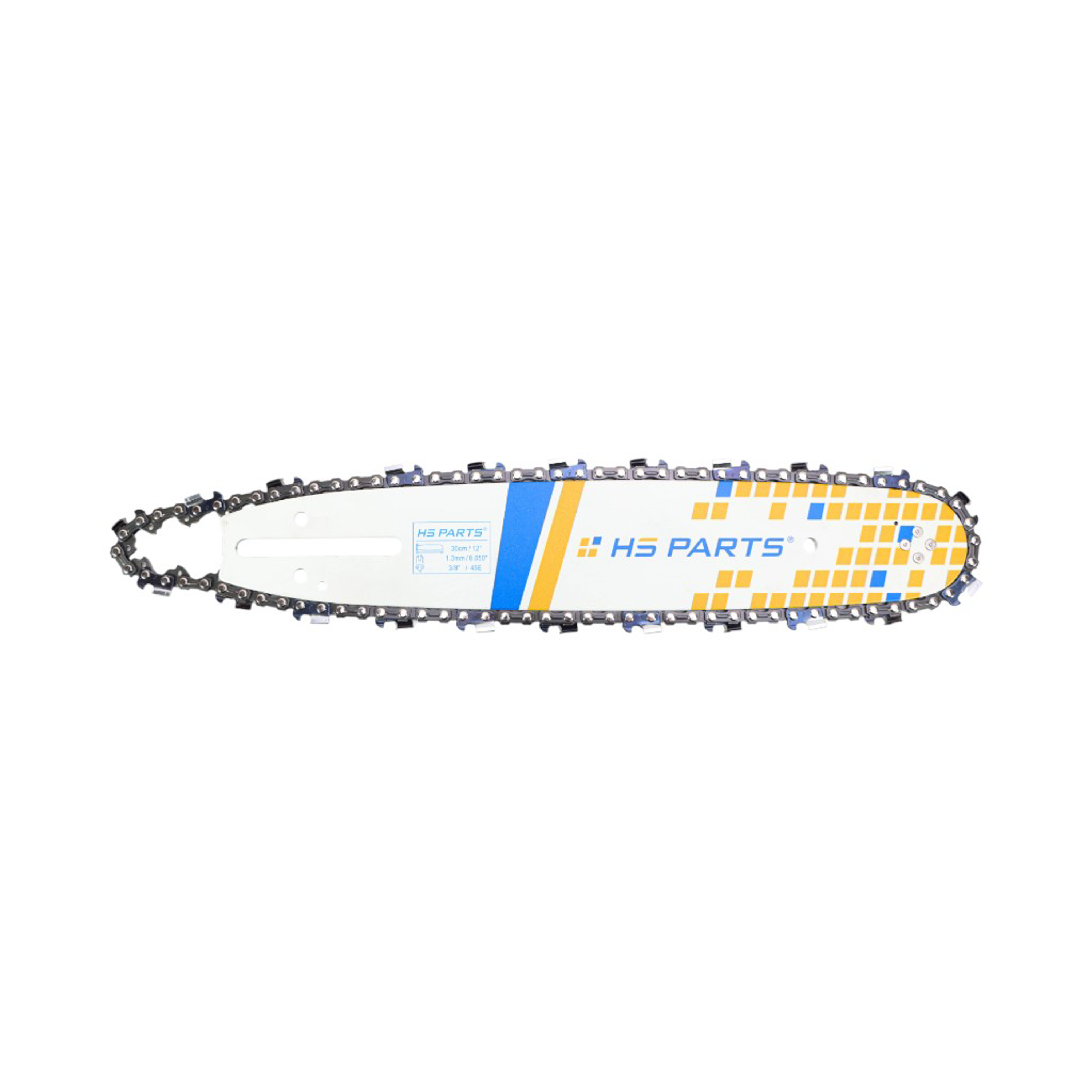 HS PARTS vodící lišta 12" (30 cm) 3/8" .050" (1,3 mm) + pilový řetěz 45 článků hranatý zub pro Husqvarna 136 137 140 235 236 240 Jonsered CS2135 CS2234 Partner 350 351 352 Dolmar 100 106 ES140 Makita DCS4301 UC3030A UC3500