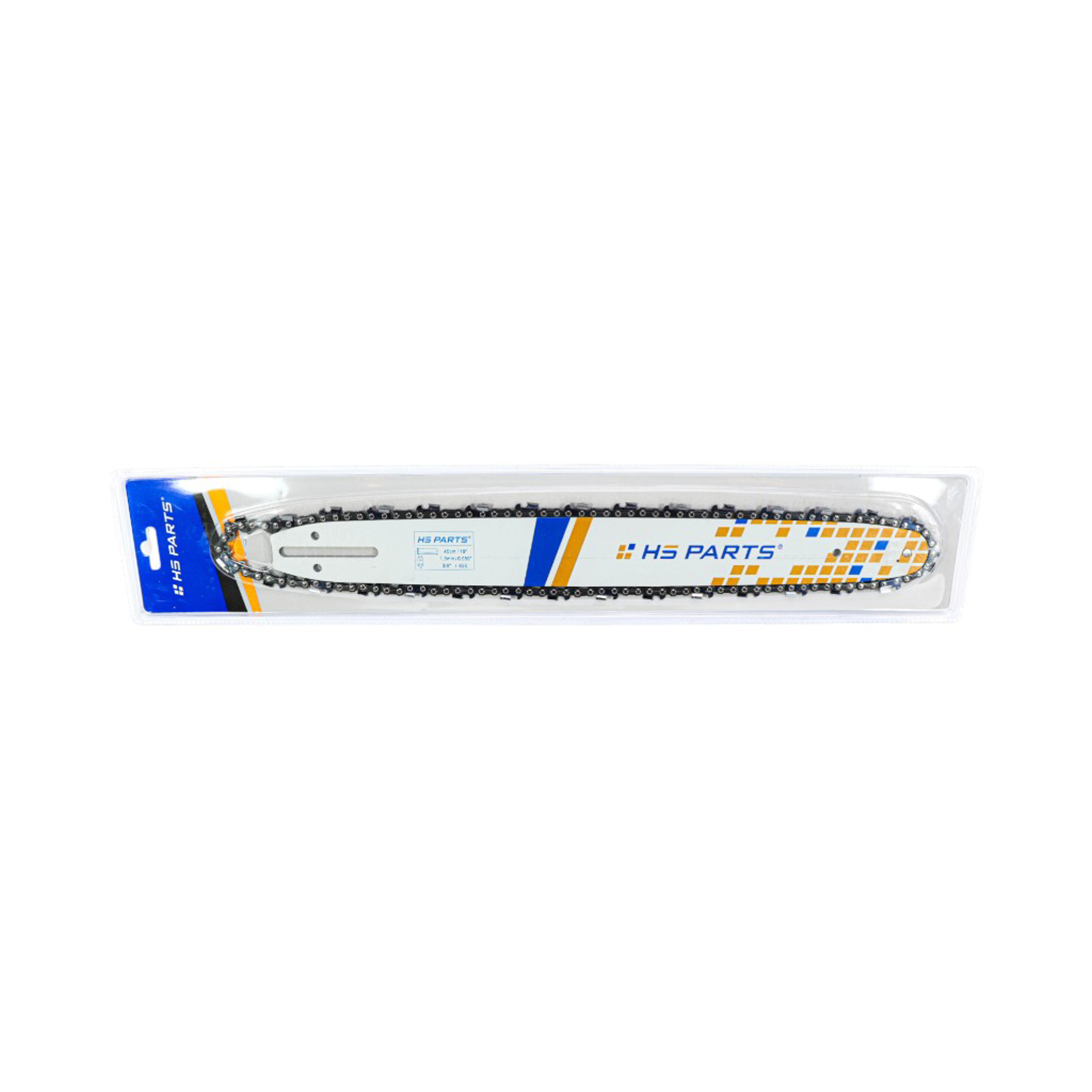 HS PARTS vodící lišta 18" (45 cm) 3/8" .050" (1,3 mm) + pilový řetěz 62 článků hranatý zub pro Husqvarna 136 137 140 235 236 240 Jonsered CS2135 CS2234 Partner 350 351 352 Dolmar 100 106 ES140 Makita DCS4301 UC3030A UC3500