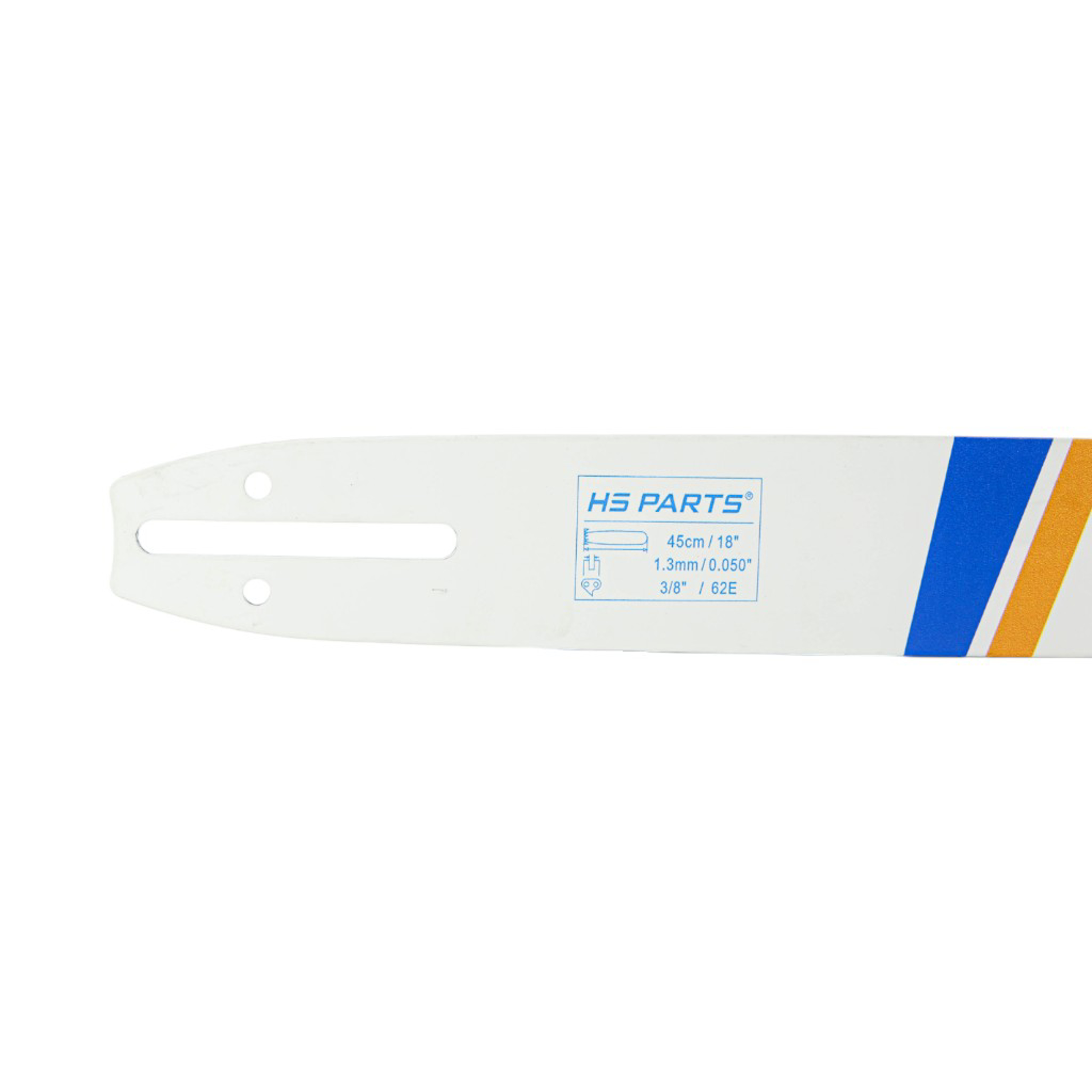 HS PARTS vodící lišta 18" (45 cm) 3/8" .050" (1,3 mm) + pilový řetěz 62 článků hranatý zub pro Husqvarna 136 137 140 235 236 240 Jonsered CS2135 CS2234 Partner 350 351 352 Dolmar 100 106 ES140 Makita DCS4301 UC3030A UC3500