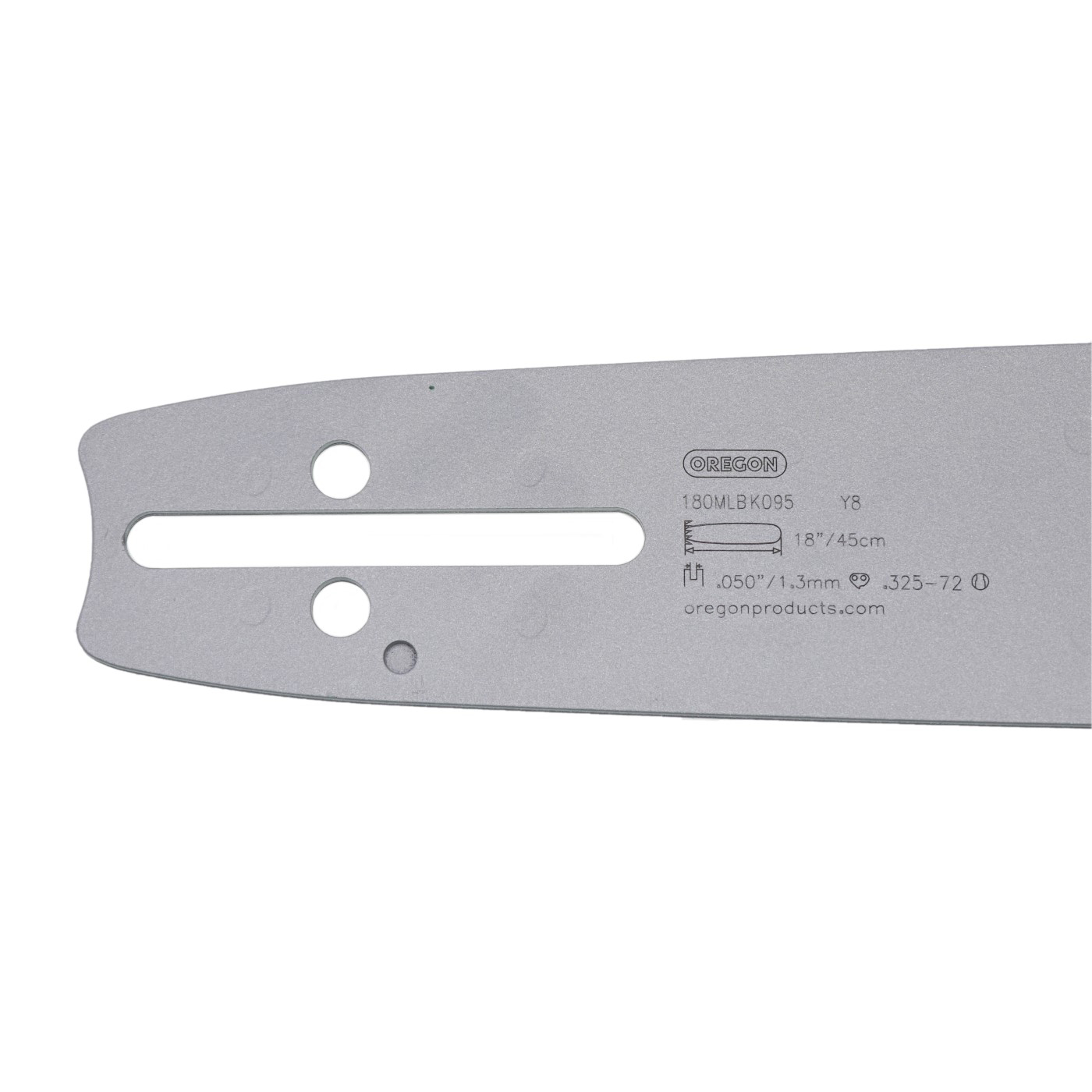 Oregon vodící lišta 180MLBK095 18" (45 cm) .325" .050" (1,3 mm) + 2 x HS PARTS pilový řetěz 72 článků hranatý zub pro Husqvarna 36 45 55 136 154 254 257 262 345 346 357 435 445 460 Jonsered 2054 2152 2155 CS2149W Dolmar 109 111 112 116