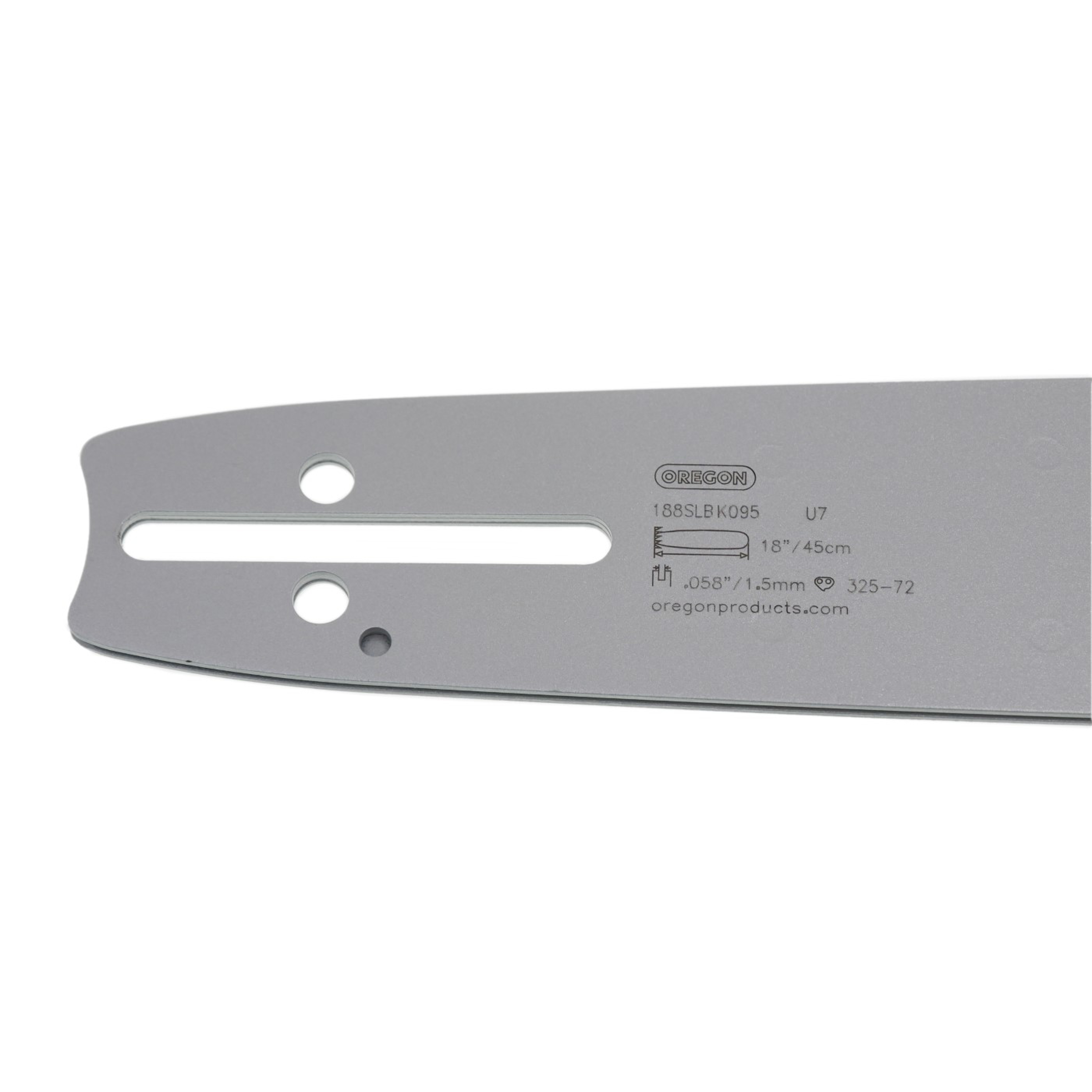 Oregon vodící lišta 188SLBK095 18" (45 cm) .325" .058" (1,5 mm) + 2 x HS PARTS pilový řetěz 72 článků hranatý zub pro Husqvarna 36 45 55 136 154 254 257 262 345 346 357 435 445 460 Jonsered 2054 2152 2155 CS2149W Dolmar 109 111 112 116