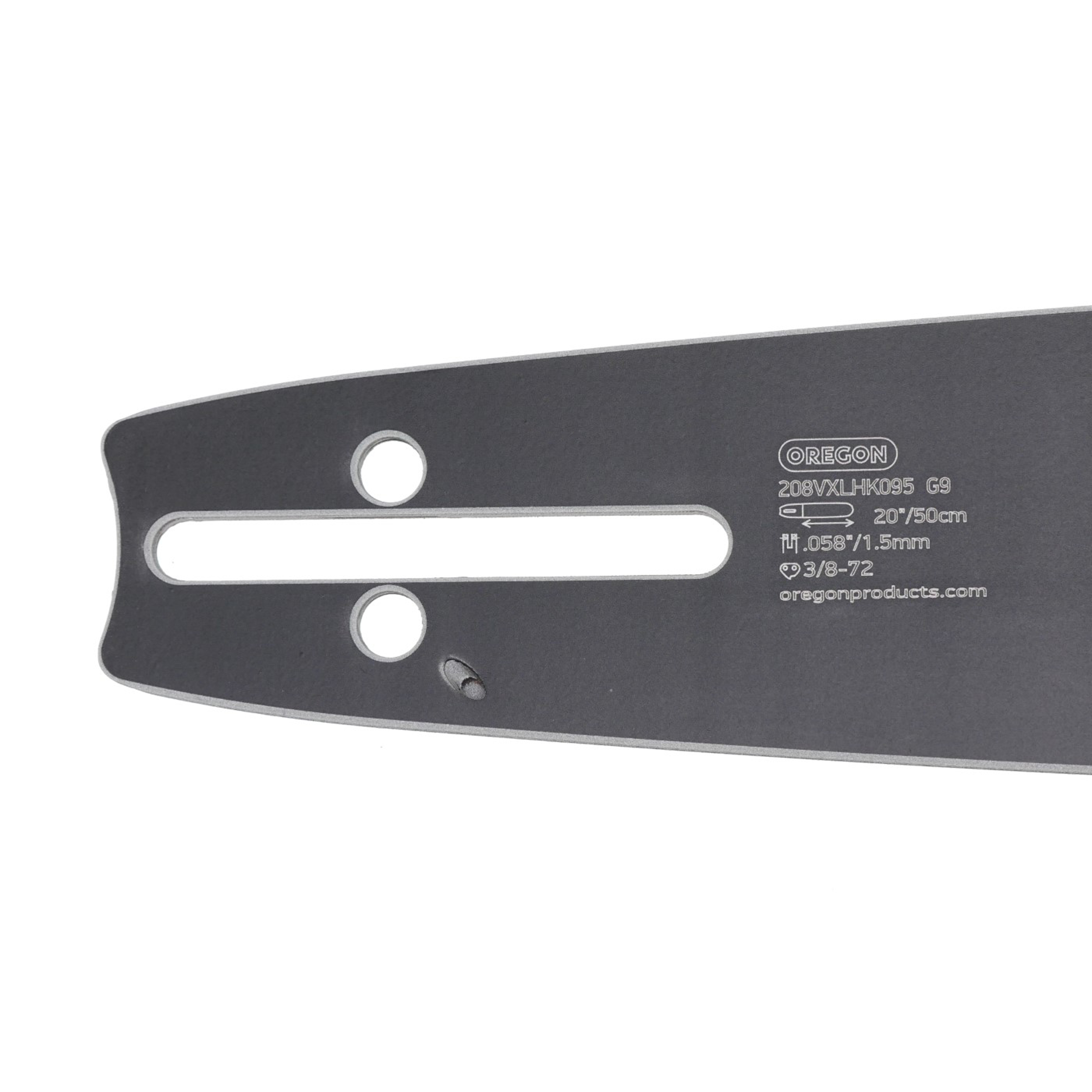 Oregon vodící lišta 208VXLHK095 20" (50 cm) 3/8" .058" (1,5 mm) + 2 x HS PARTS pilový řetěz 72 článků hranatý zub pro Husqvarna 36 45 55 136 154 254 257 262 345 346 357 435 445 460 Jonsered 2054 2152 2155 CS2149W Dolmar 109 111 112 116