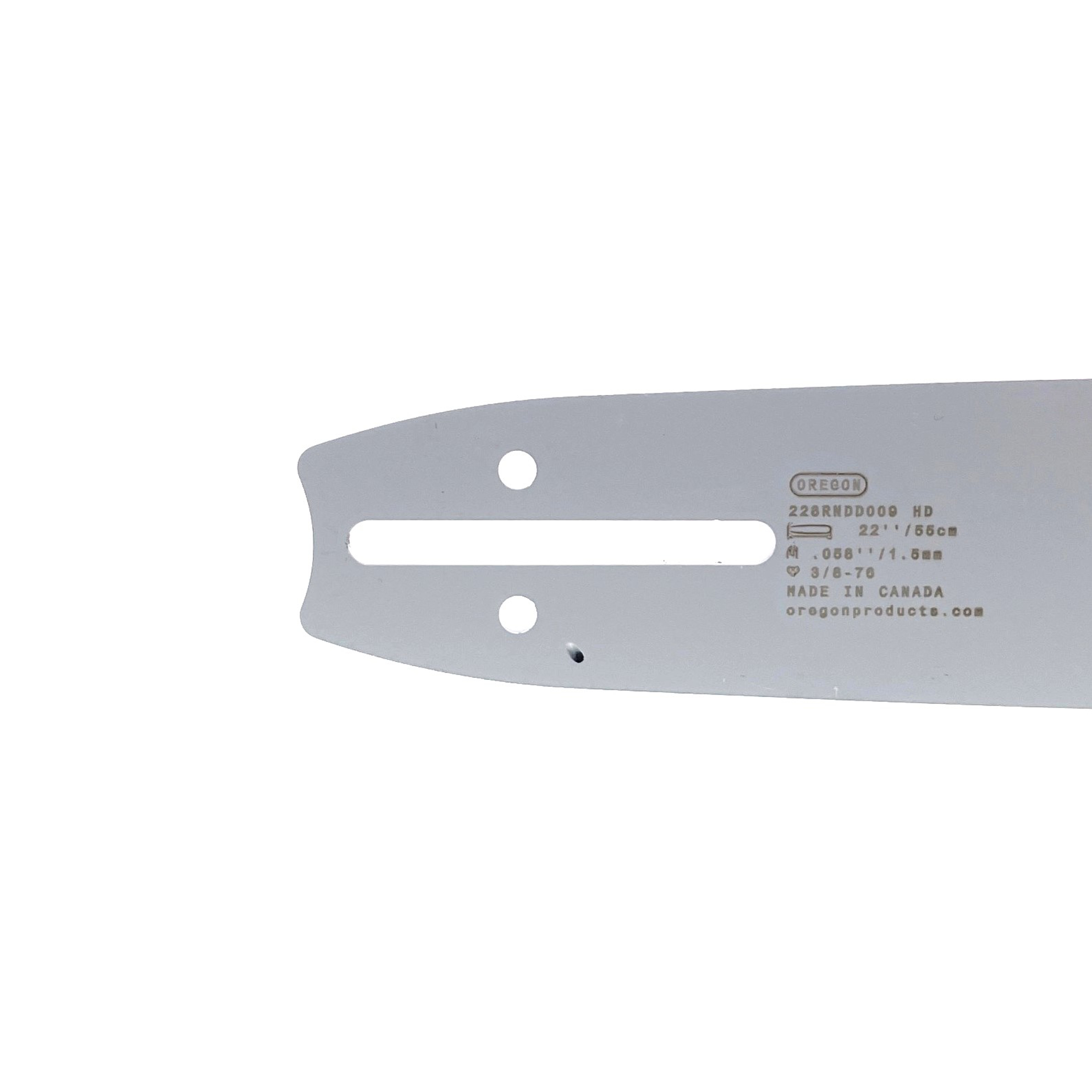 Oregon vodící lišta 228RNDD009 22" (55 cm) 3/8" .058" (1,5 mm) + 2 x pilový řetěz 76 článků hranatý zub pro Husqvarna 61 66 266 268 272 365 372XP 281 298 380 385 585 Solo 665 670 681 Jonsered 2077 2171 Dolmar PS6400 Shindaiwa 285