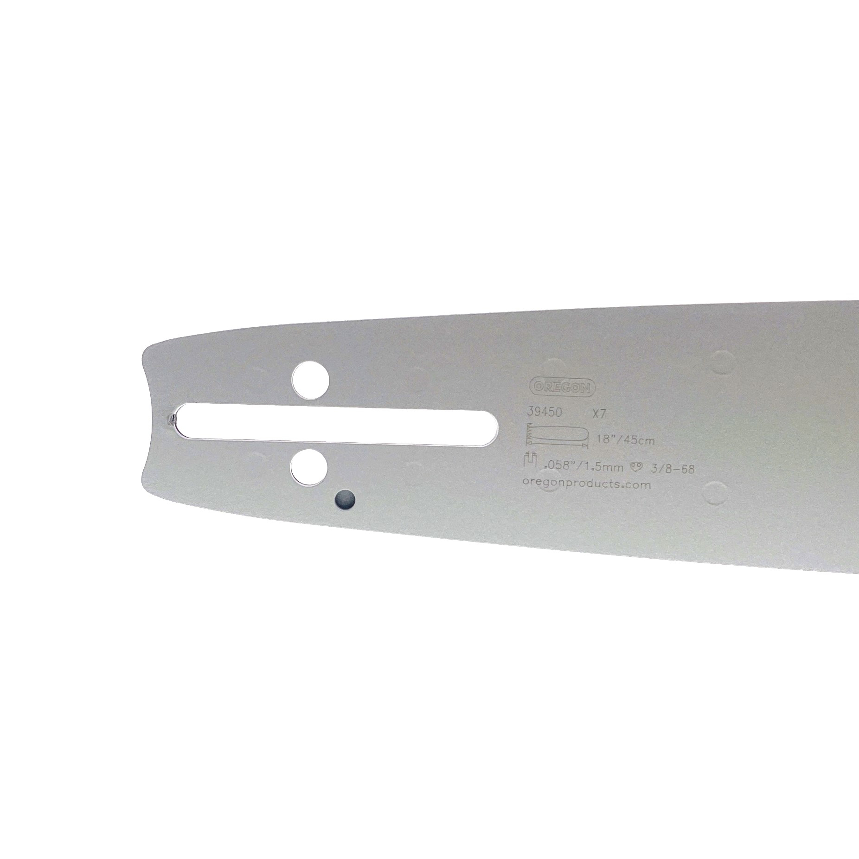 Oregon vodící lišta 39450 18" (45 cm) 3/8" .058" (1,5 mm) + 2 x HS PARTS pilový řetěz 68 článků hranatý zub pro Husqvarna 36 45 55 136 154 254 257 262 345 346 357 435 445 460 Jonsered 2054 2155 CS2149W Solo 647 656 654 Oleomac 962