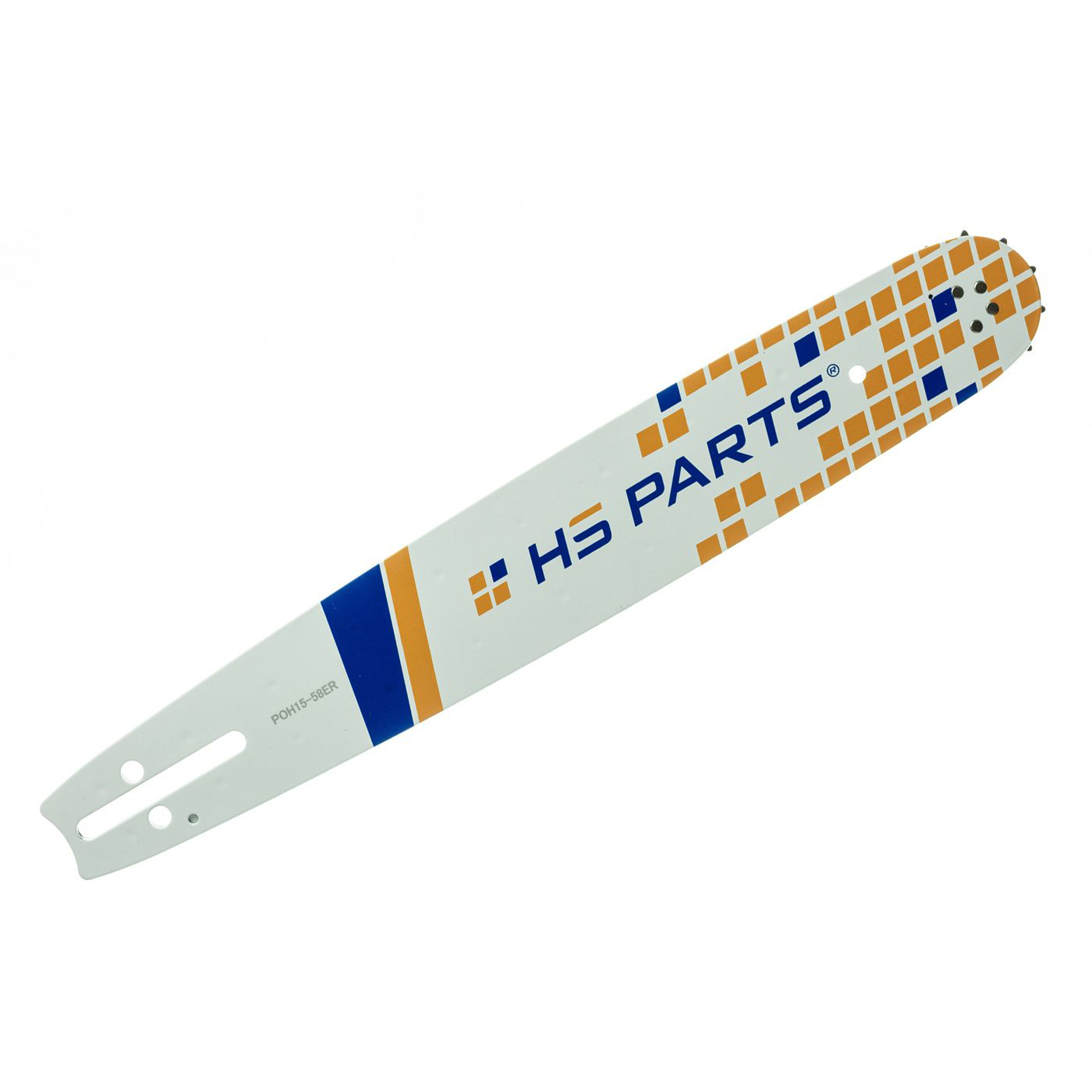 HS PARTS vodící lišta 15" (38 cm) 3/8" .058" (1,5 mm) + 2 x pilový řetěz 56 článků hranatý zub pro Husqvarna 246 254 262 345 357 455 460 555 560 Jonsered 2054 CS2260 Dolmar 111 112 115 PS540 Solo 613 614 650 Oleomac 162 956 962