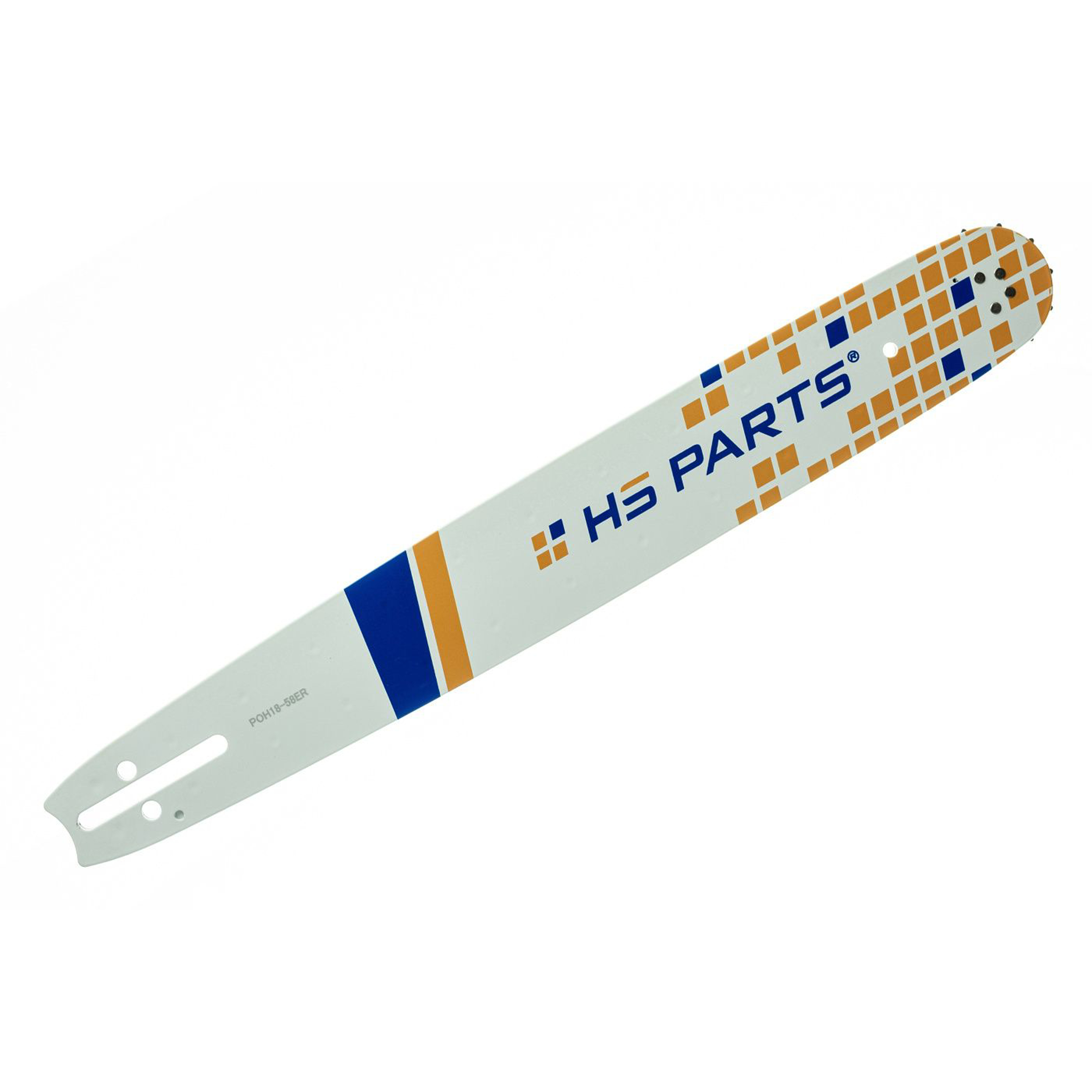 HS PARTS vodící lišta 18" (45 cm) 3/8" .058" (1,5 mm) + 2 x pilový řetěz 64 článků hranatý zub pro Husqvarna 246 254 262 345 357 455 460 555 560 Jonsered 2054 CS2260 Dolmar 111 112 115 PS540 Solo 613 614 650 Oleomac 162 956 962
