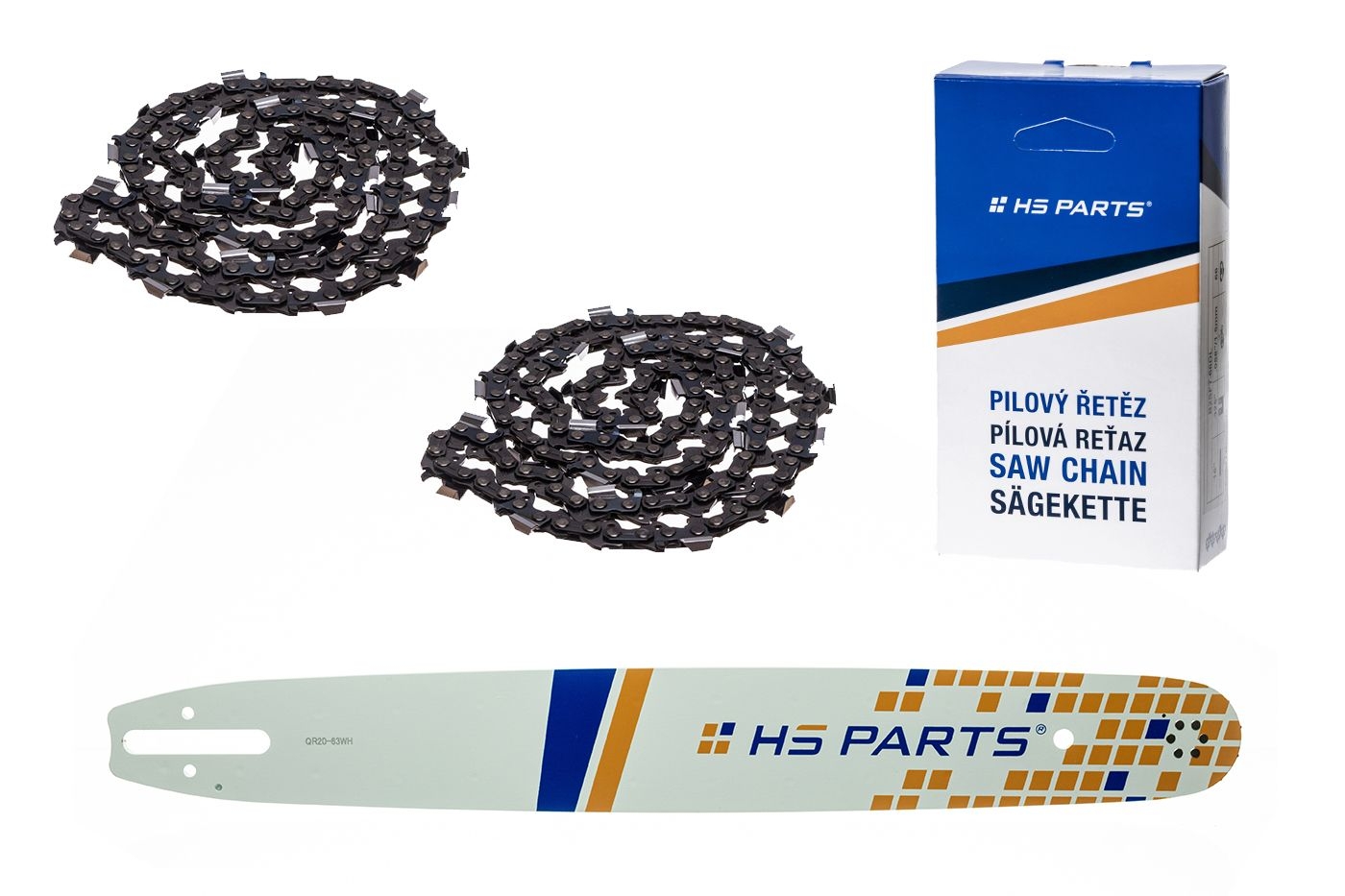 HS PARTS vodící lišta 20" (50 cm) .325" .063" (1,6 mm) + 2 x pilový řetěz 81 článků hranatý zub pro Stihl 024 026 028 029 030 031 032 039 MS240 MS260 MS261 MS270 MS271 MS280 MS290 MS291 MS310 MS390