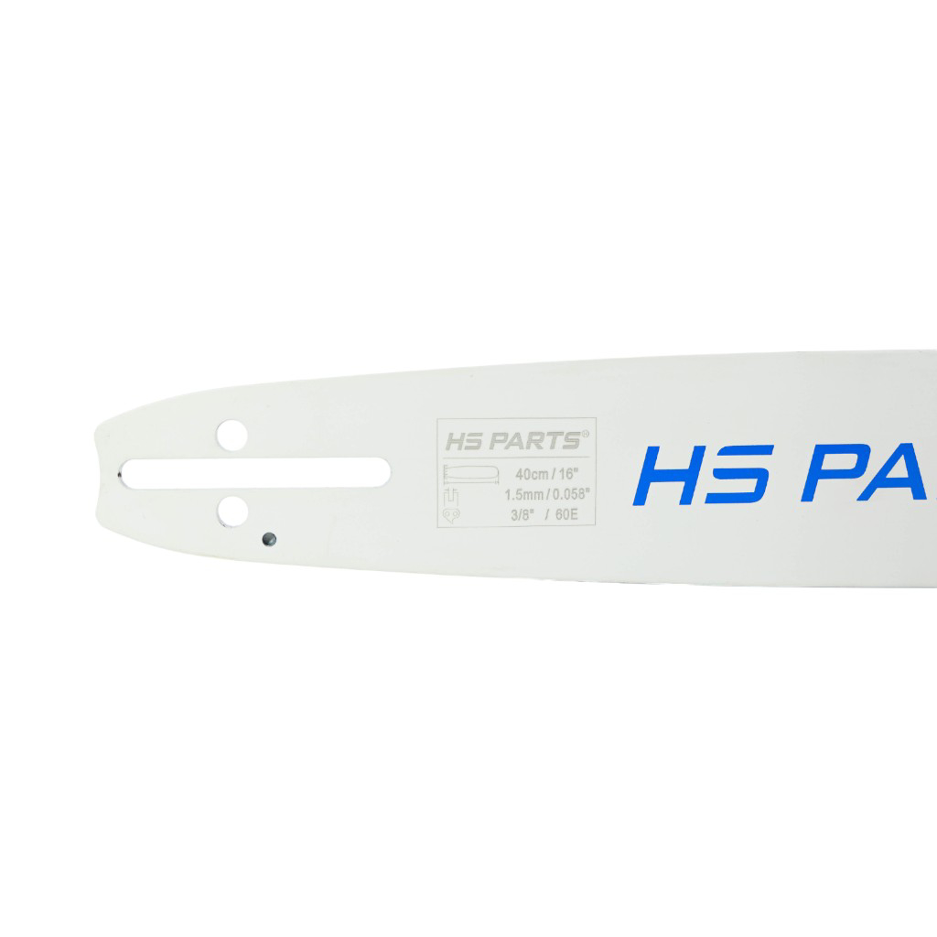 HS PARTS profesionální vodící lišta 16" (40 cm) 3/8" .058" (1,5 mm) + pilový řetěz 60 článků hranatý zub pro Husqvarna 246 254 262 345 357 455 460 555 560 Jonsered 2054 CS2260 Dolmar 111 112 115 Solo 613 614 Oleomac 956 962