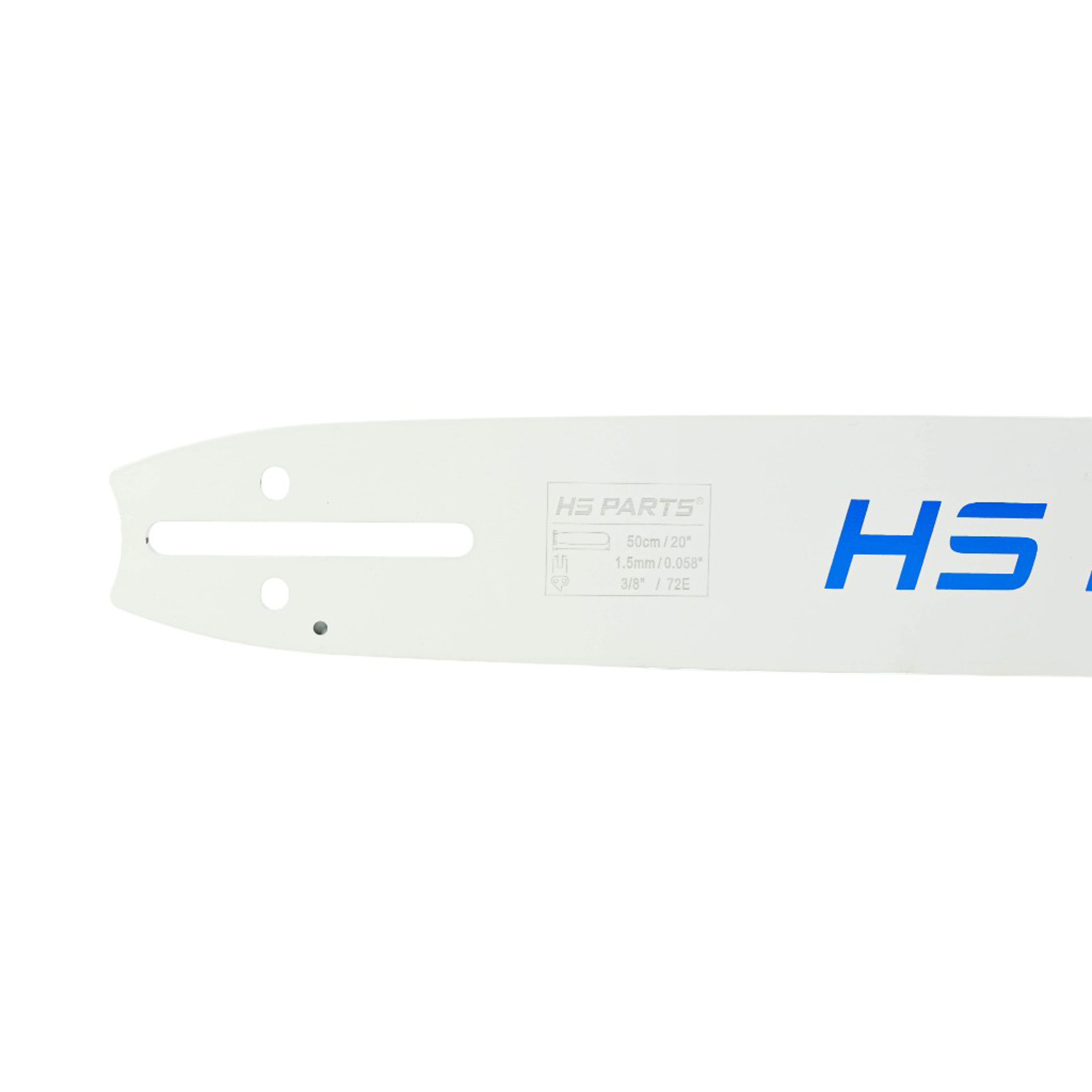 HS PARTS profesionální vodící lišta 20" (50 cm) 3/8" .058" (1,5 mm) + pilový řetěz 72 článků hranatý zub pro Husqvarna 61 66 266 268 272 365 372XP 380 585 Solo 665 681 Jonsered 2077 2171 Dolmar PS6400 Makita DCS6400