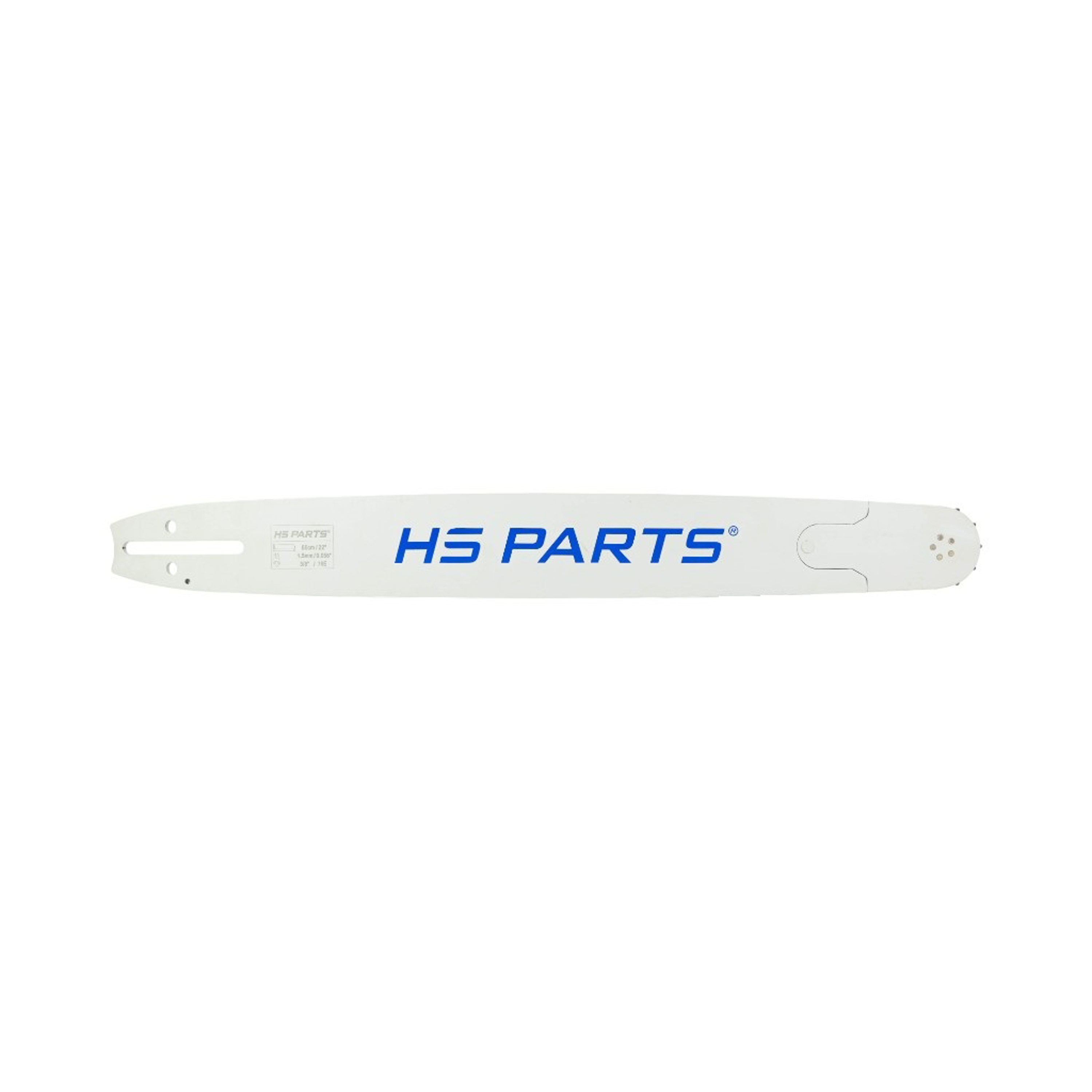 HS PARTS profesionální vodící lišta 22" (55 cm) 3/8" .058" (1,5 mm) + pilový řetěz 76 článků hranatý zub pro Husqvarna 61 66 266 268 272 365 372XP 380 585 Solo 665 681 Jonsered 2077 2171 Dolmar PS6400 Makita DCS6400