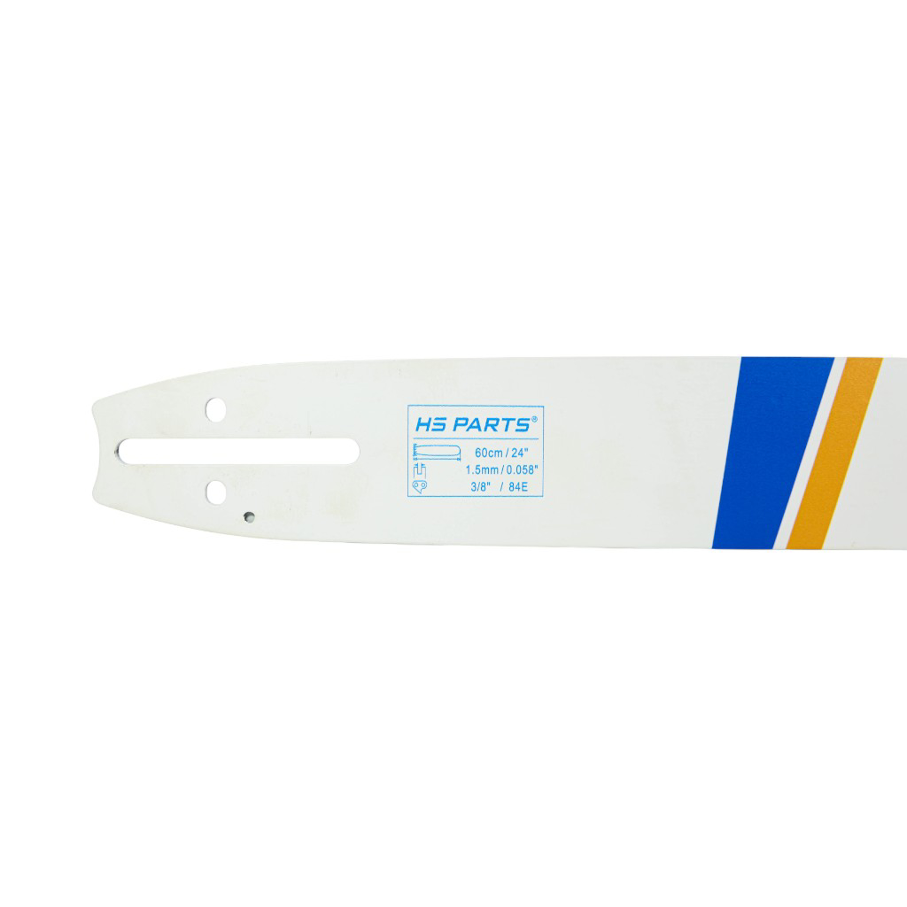HS PARTS vodící lišta 24" (60 cm) 3/8" .058" (1,5 mm) + pilový řetěz 84 článků hranatý zub pro Husqvarna 61 66 266 268 272 365 372XP 380 585 Solo 665 681 Jonsered 2077 2171 Dolmar PS6400 Makita DCS6400