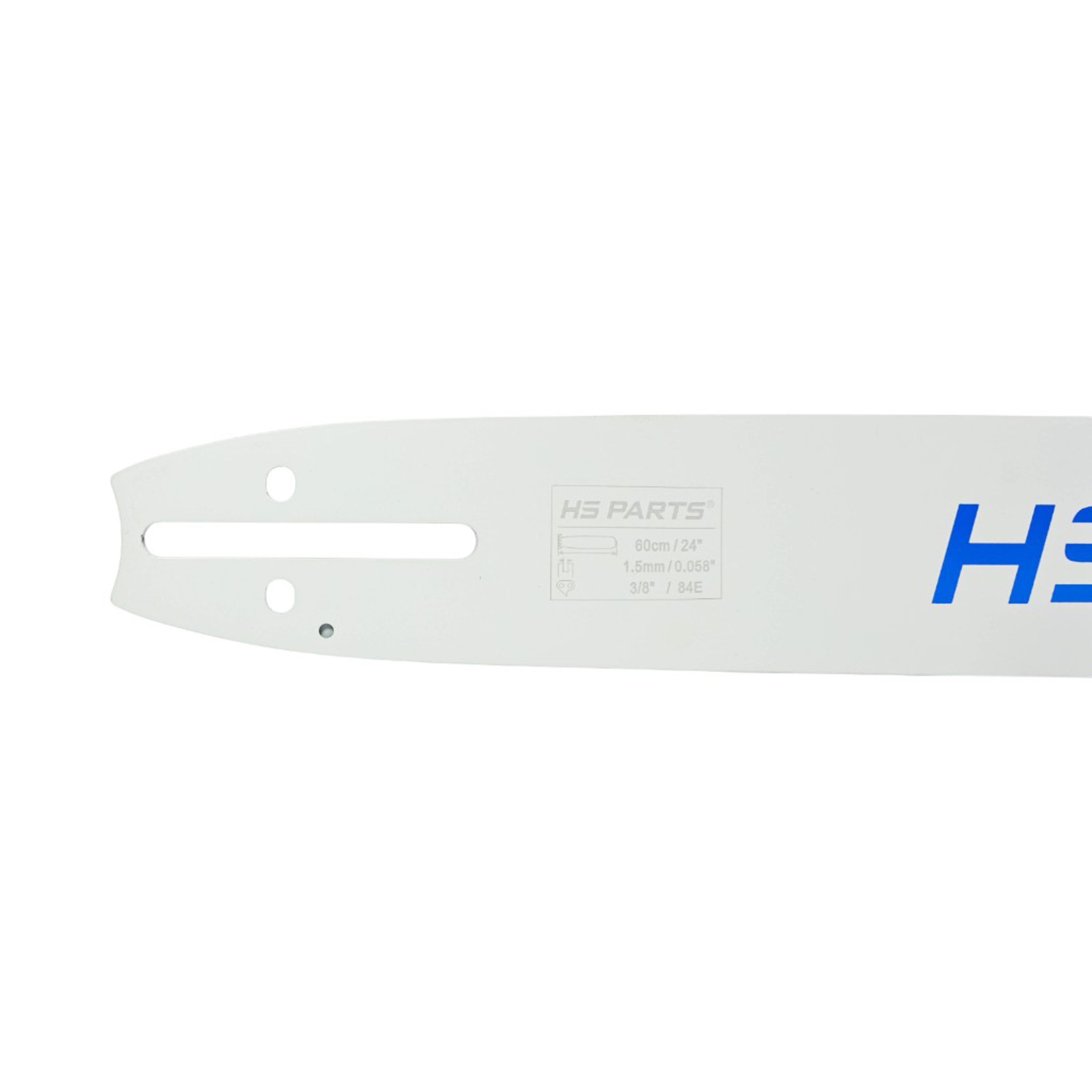 HS PARTS profesionální vodící lišta 24" (60 cm) 3/8" .058" (1,5 mm) + pilový řetěz 84 článků hranatý zub pro Husqvarna 61 66 266 268 272 365 372XP 380 585 Solo 665 681 Jonsered 2077 2171 Dolmar PS6400 Makita DCS6400