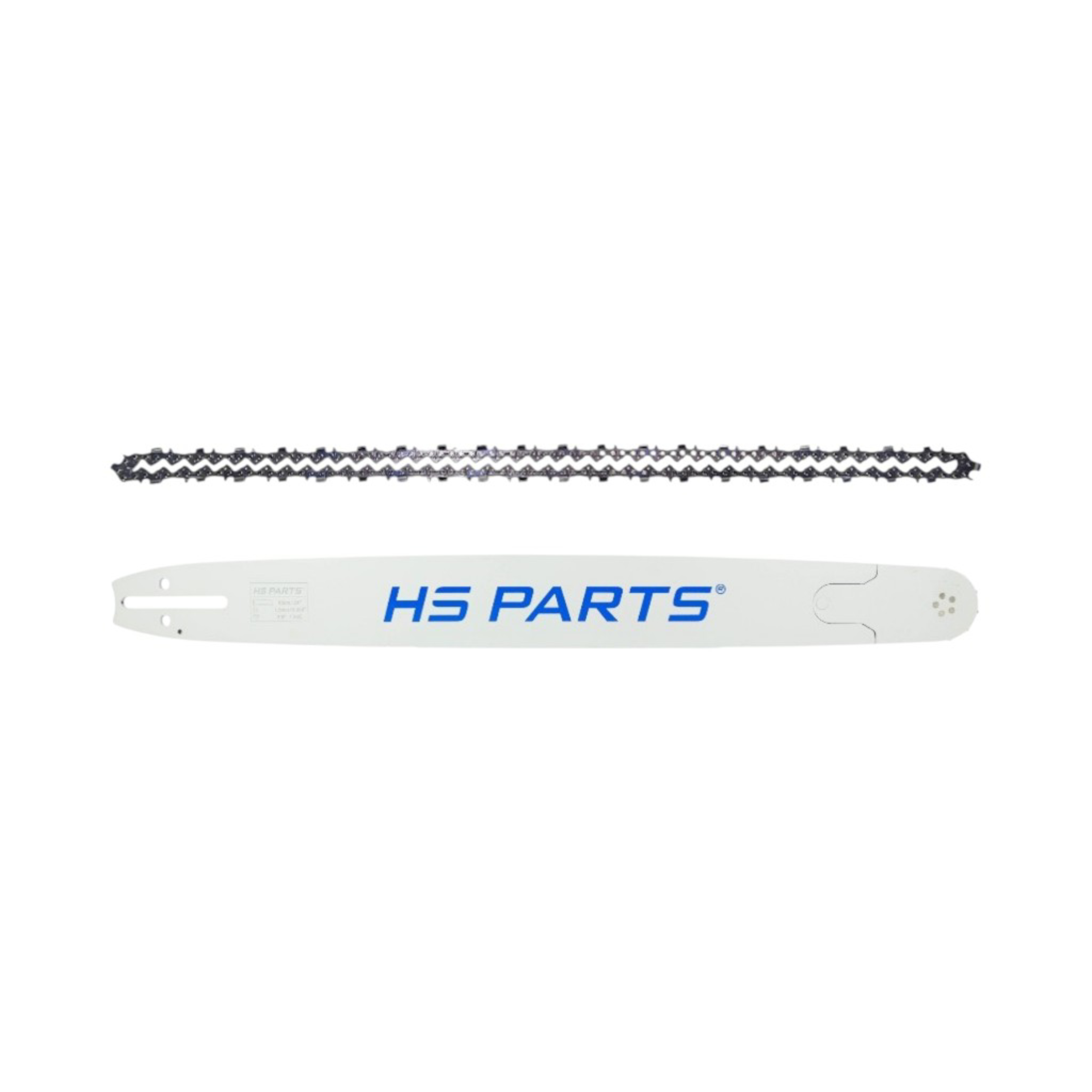 HS PARTS profesionální vodící lišta 24" (60 cm) 3/8" .058" (1,5 mm) + pilový řetěz 84 článků hranatý zub pro Husqvarna 61 66 266 268 272 365 372XP 380 585 Solo 665 681 Jonsered 2077 2171 Dolmar PS6400 Makita DCS6400