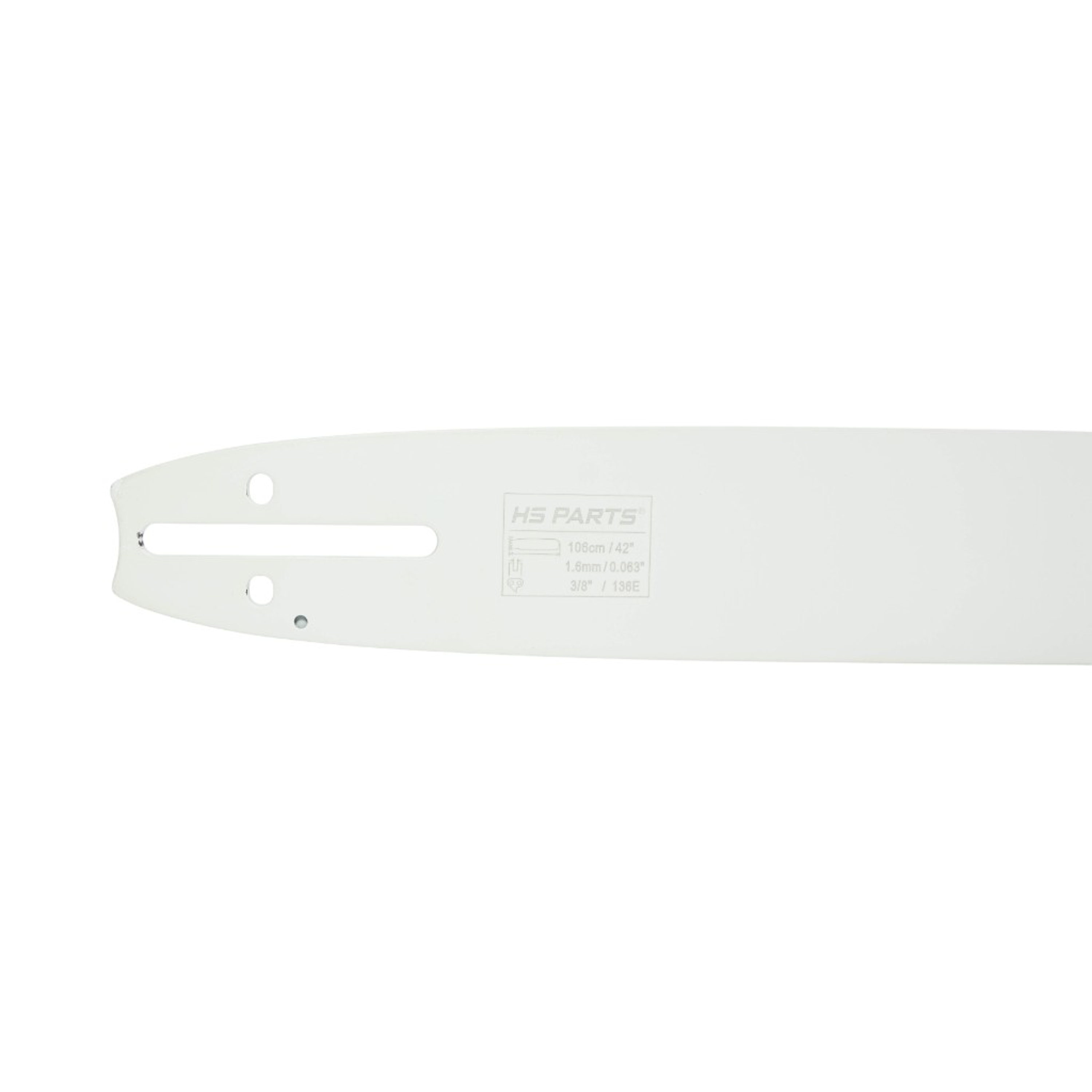 HS PARTS profesionální vodící lišta 42" (106 cm) 3/8" .063" (1,6 mm) + pilový řetěz 135 článků hranatý zub pro Husqvarna 61 66 266 268 272 365 372XP 380 585 Solo 665 681 Jonsered 2077 2171 Dolmar PS6400 Makita DCS6400